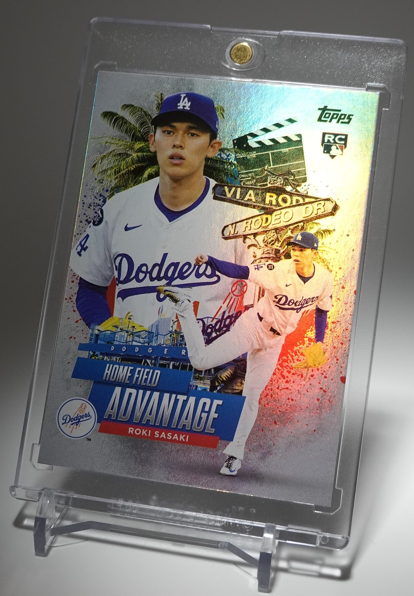 佐々木朗希 ルーキーカード 「Home Field Advantage」ショートプリントインサート 2025 Topps Chrome Update Series Baseball #HA-41 Roki Sasaki RC