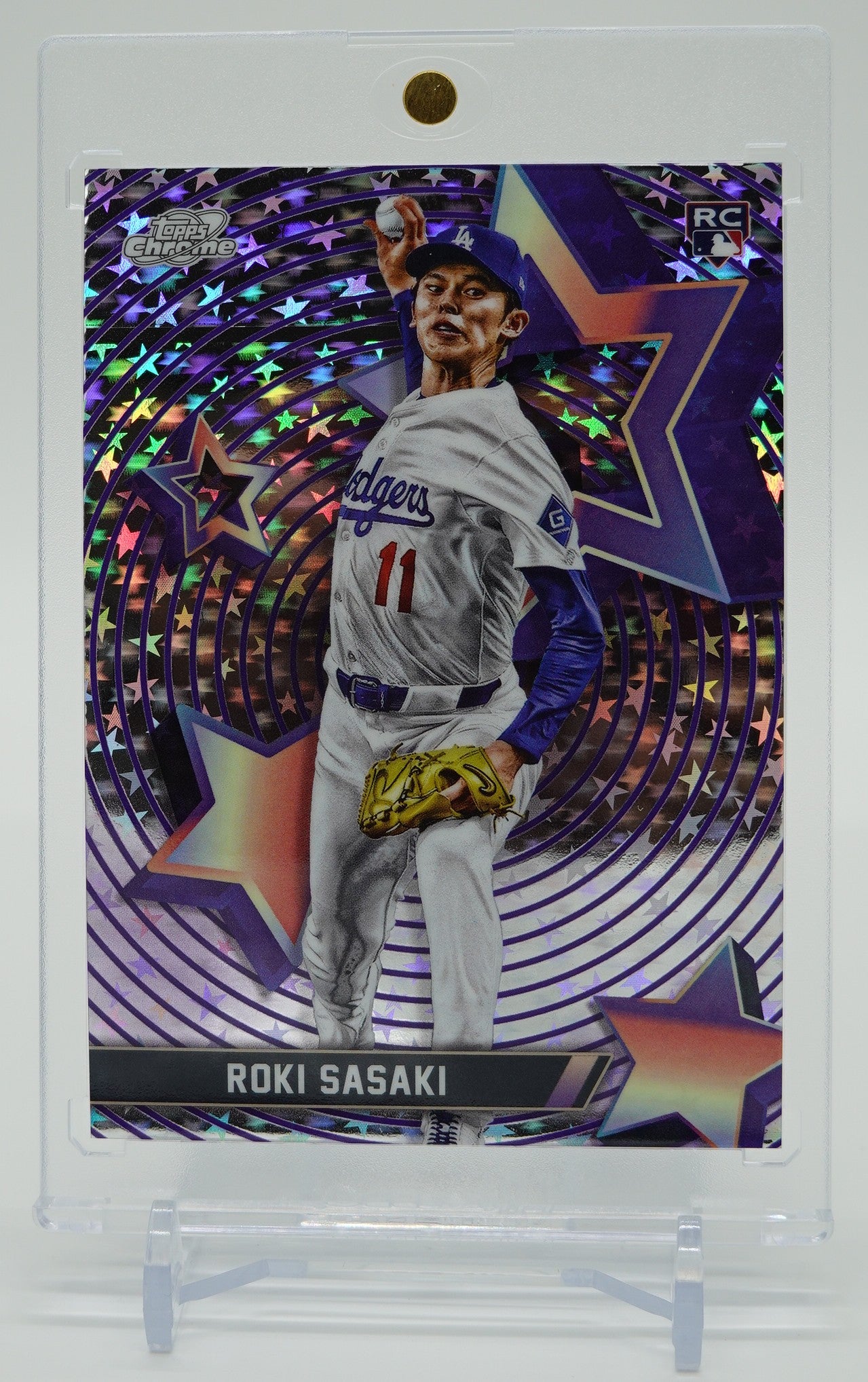 佐々木朗希 Starfractorインサート/ルーキーカード 2025 Topps Cosmic Chrome Starfractor Refractor Roki Sasaki RC