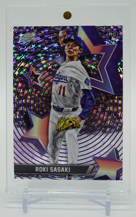 佐々木朗希 Starfractorインサート/ルーキーカード 2025 Topps Cosmic Chrome Starfractor Refractor Roki Sasaki RC