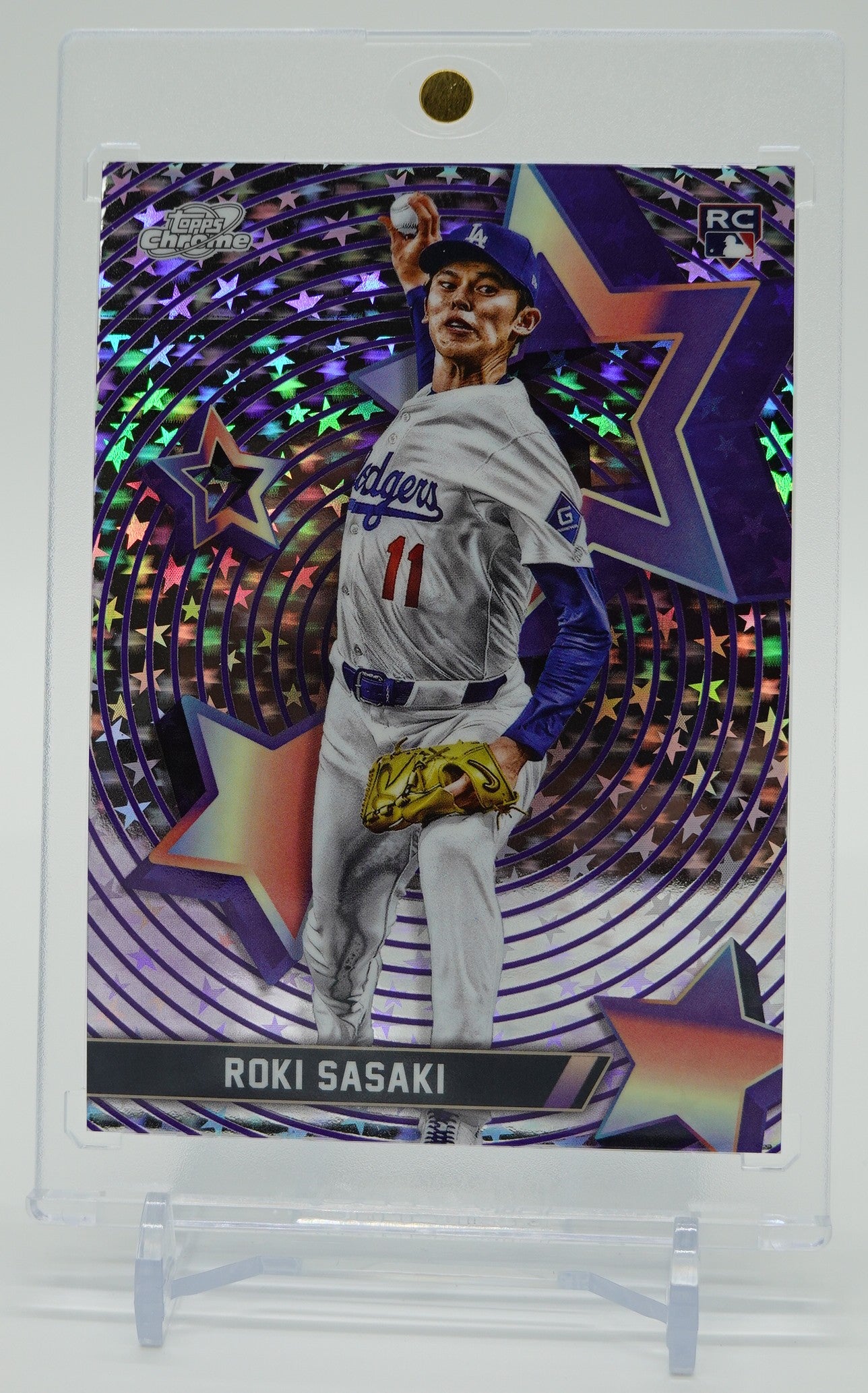佐々木朗希 Starfractorインサート/ルーキーカード 2025 Topps Cosmic Chrome Starfractor Refractor Roki Sasaki RC