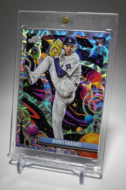 佐々木朗希 ルーキーカード ニュークリアス・リフラクターパラレル 2025 Topps Cosmic Chrome Nucleus Refractor #68 Roki Sasaki RC