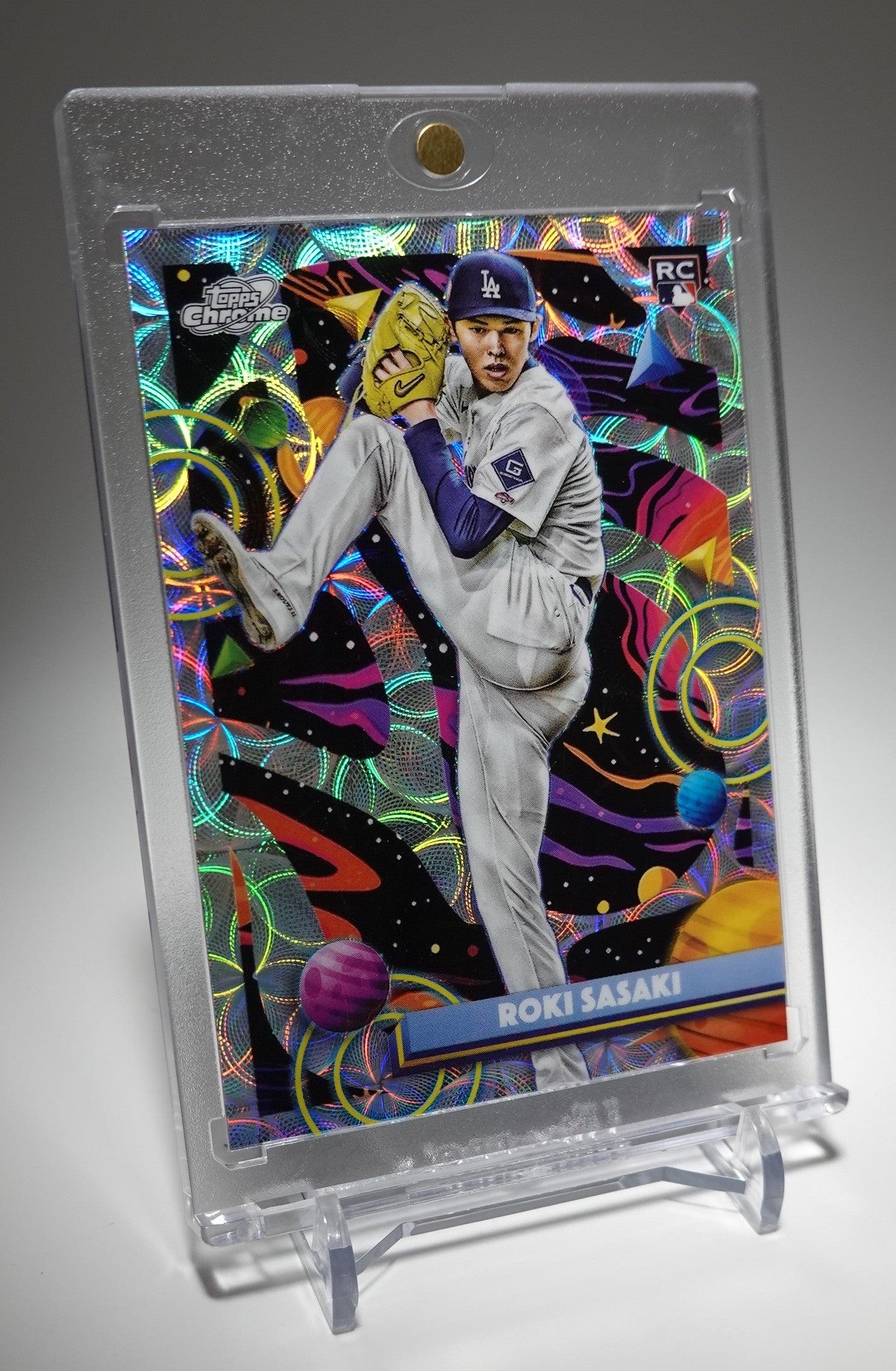 佐々木朗希 ルーキーカード ニュークリアス・リフラクターパラレル 2025 Topps Cosmic Chrome Nucleus Refractor #68 Roki Sasaki RC