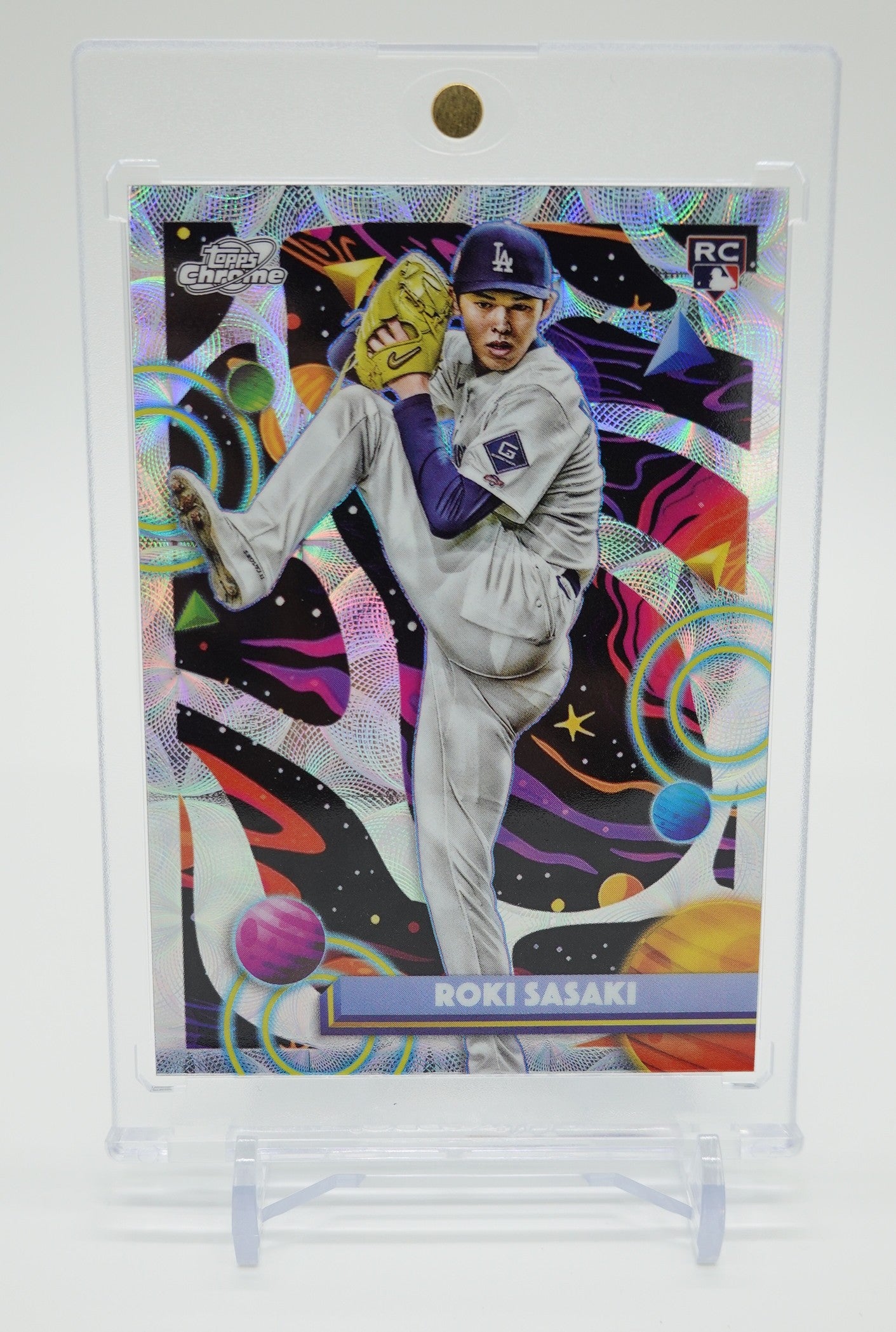佐々木朗希 ルーキーカード ニュークリアス・リフラクターパラレル 2025 Topps Cosmic Chrome Nucleus Refractor #68 Roki Sasaki RC