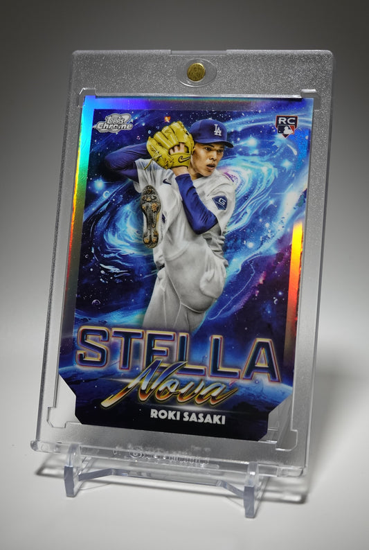佐々木朗希 ルーキーカード Stella Nova インサート リフラクター 2025 Topps Cosmic Chrome Baseball Stella Nova Insert Refractor #SN-12 Roki Sasaki RC