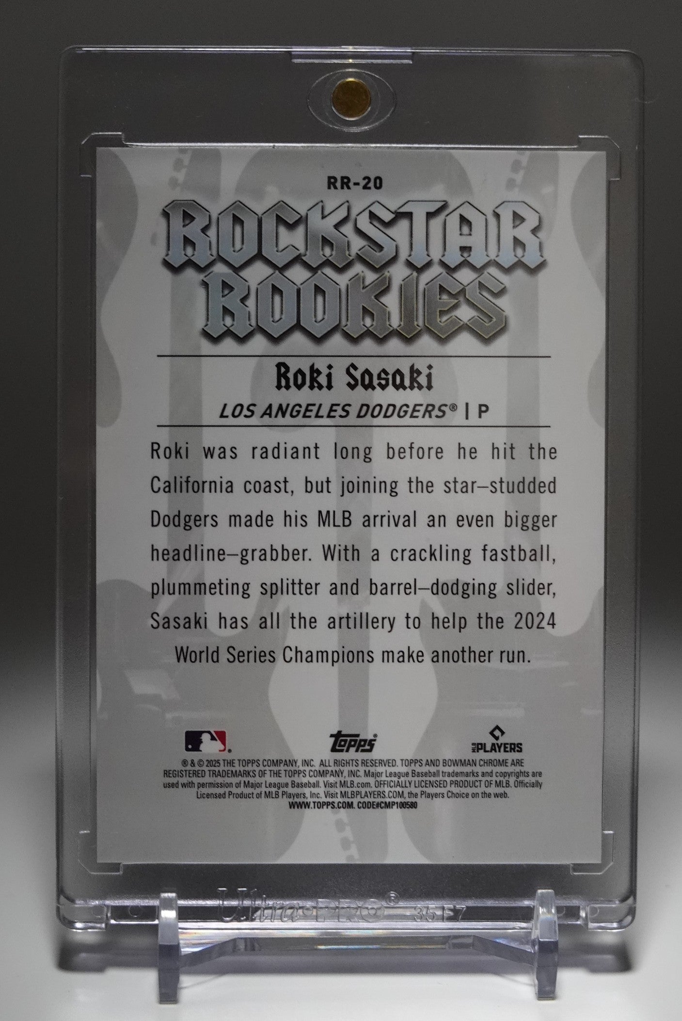佐々木朗希 150枚限定 Mini-Diamond リフラクターパラレル ルーキーカード Rockstar Rookies インサート 2025 Bowman Baseball #RR-20 #'d/150