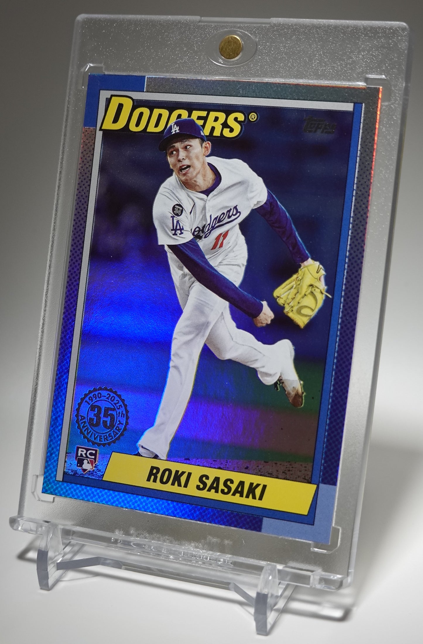佐々木朗希 ルーキーカード レインボーフォイル仕様 1990 Topps Baseball 35th Anniversary インサート 2025 Topps Update Series #U90-11 Roki Sasaki RC