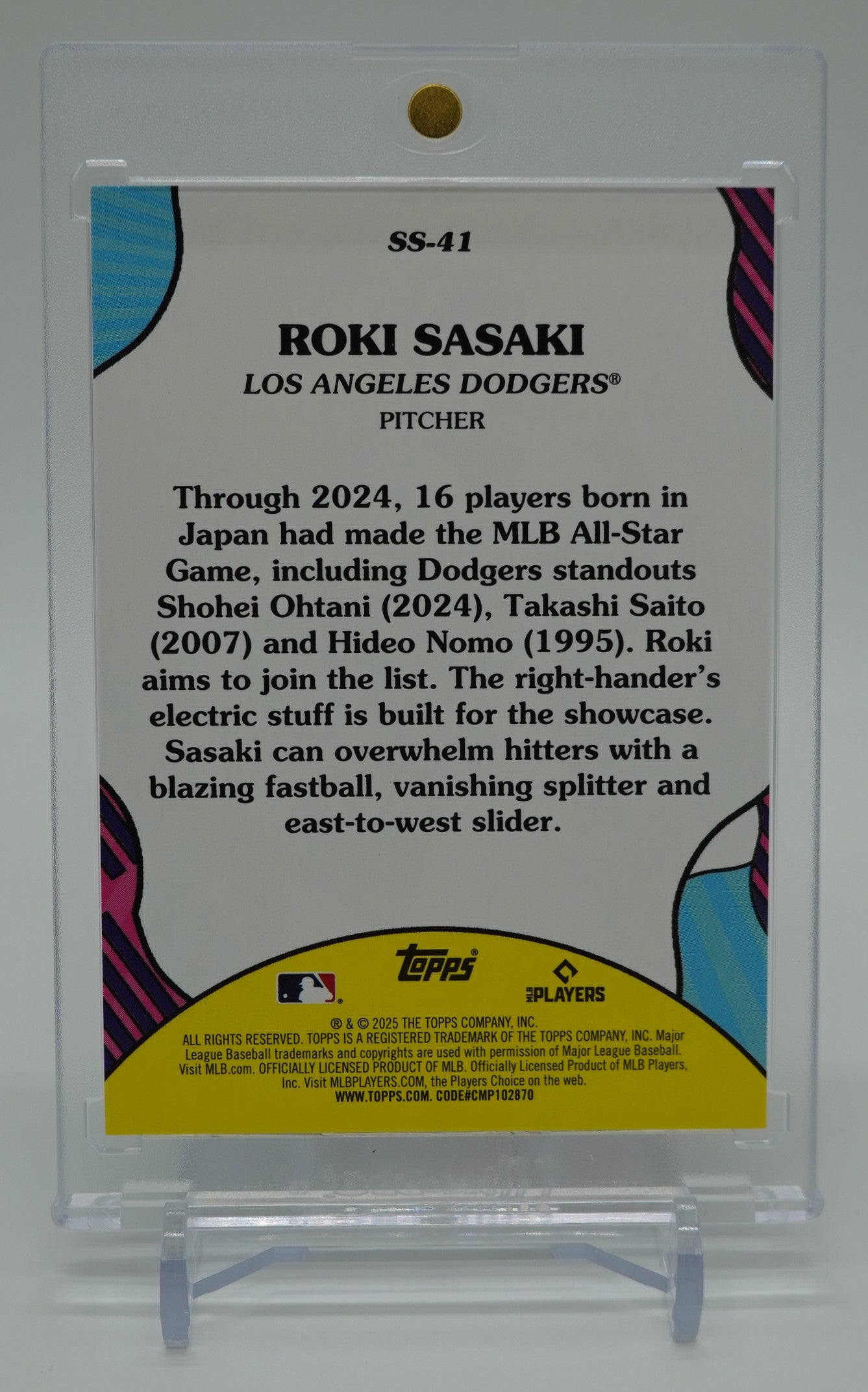 佐々木朗希 ルーキーカード Summer Superstars インサート 2025 Topps Series 2 Baseball #SS-41 Roki Sasaki RC
