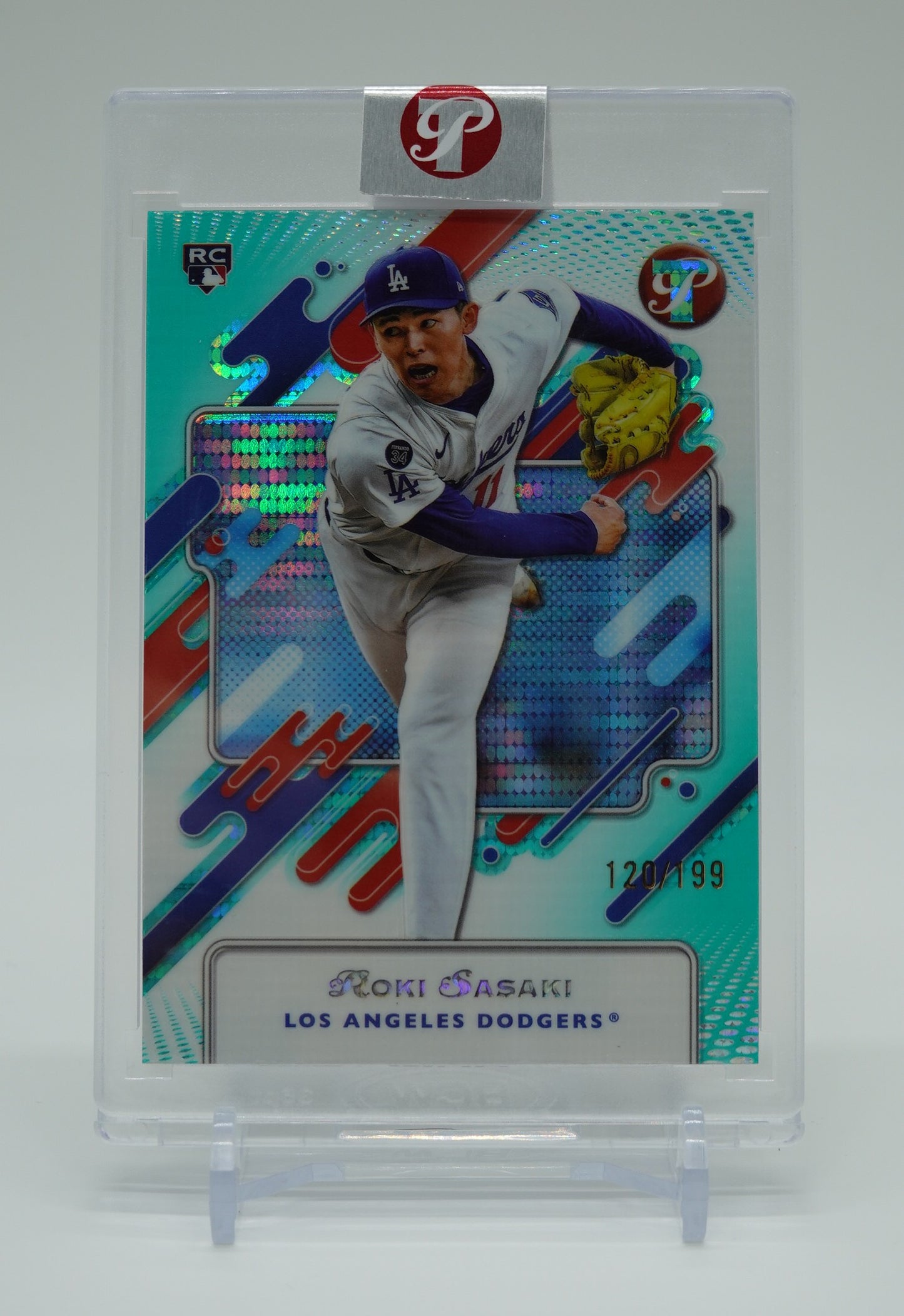 佐々木朗希 ルーキーカード 199枚限定 “Factory Encased” Pristine Aqua Refractor 2025 Topps Pristine #100 Roki Sasaki RC #'d/199