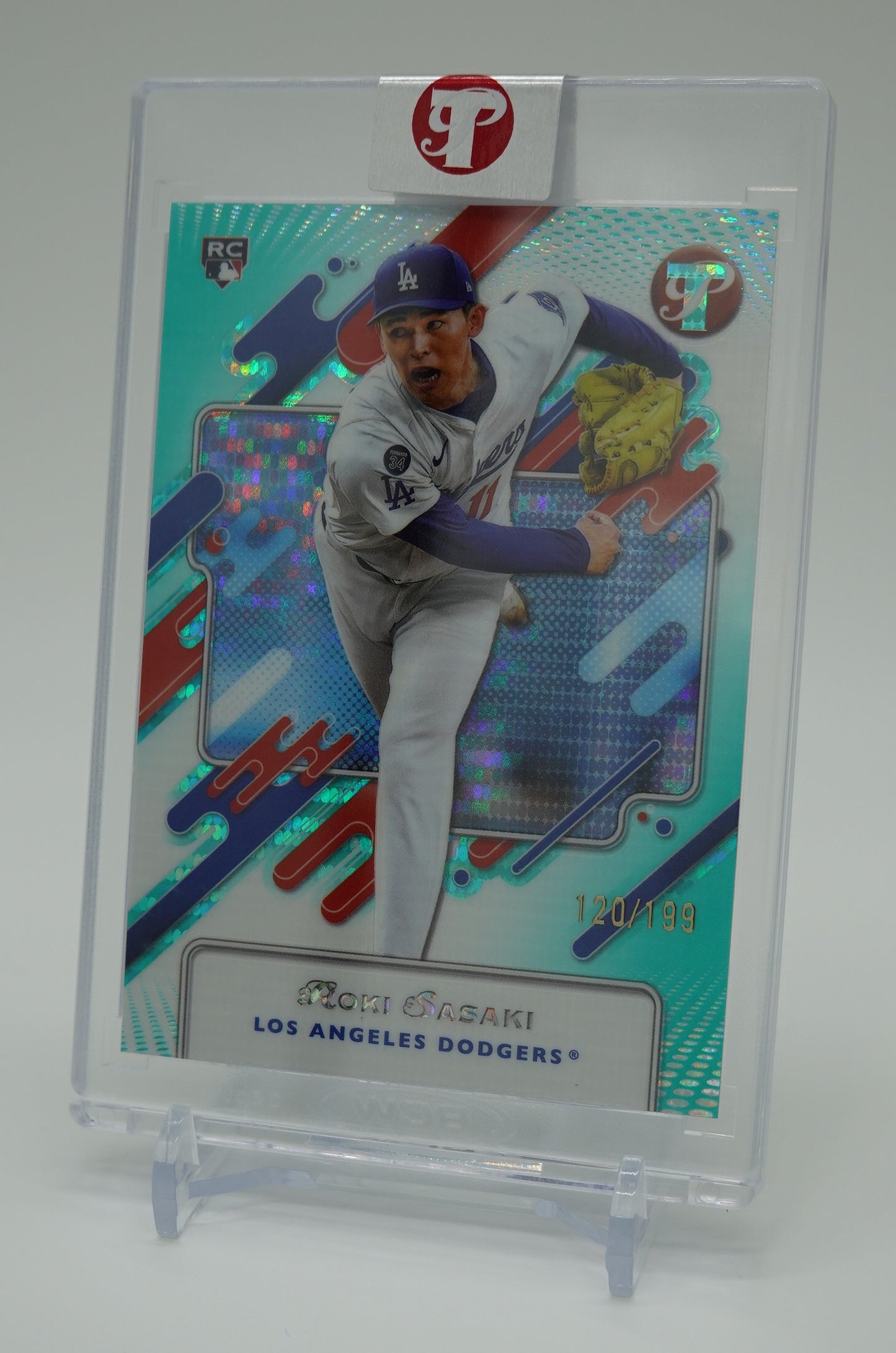 佐々木朗希 ルーキーカード 199枚限定 “Factory Encased” Pristine Aqua Refractor 2025 Topps Pristine #100 Roki Sasaki RC #'d/199