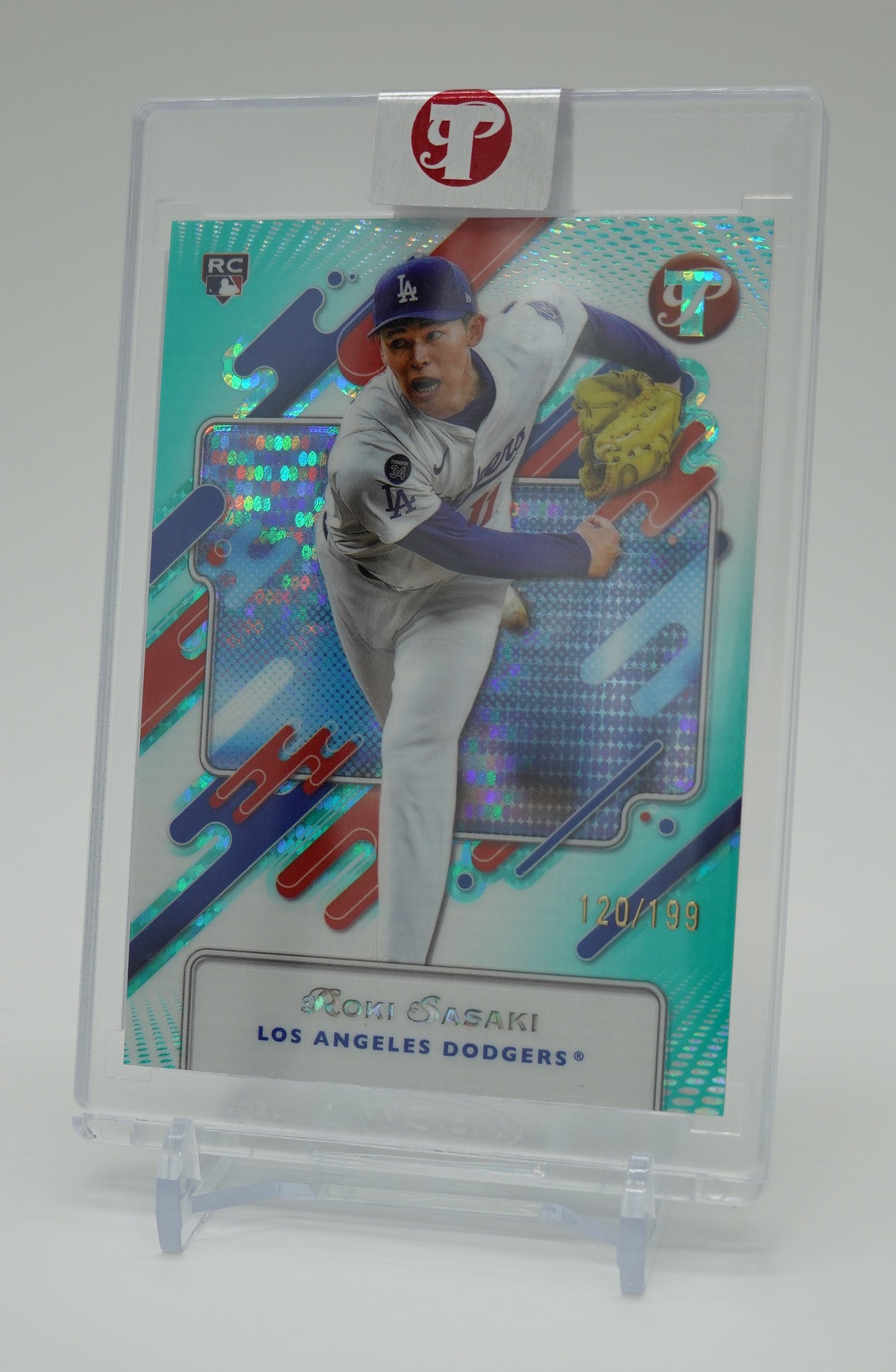 佐々木朗希 ルーキーカード 199枚限定 “Factory Encased” Pristine Aqua Refractor 2025 Topps Pristine #100 Roki Sasaki RC #'d/199