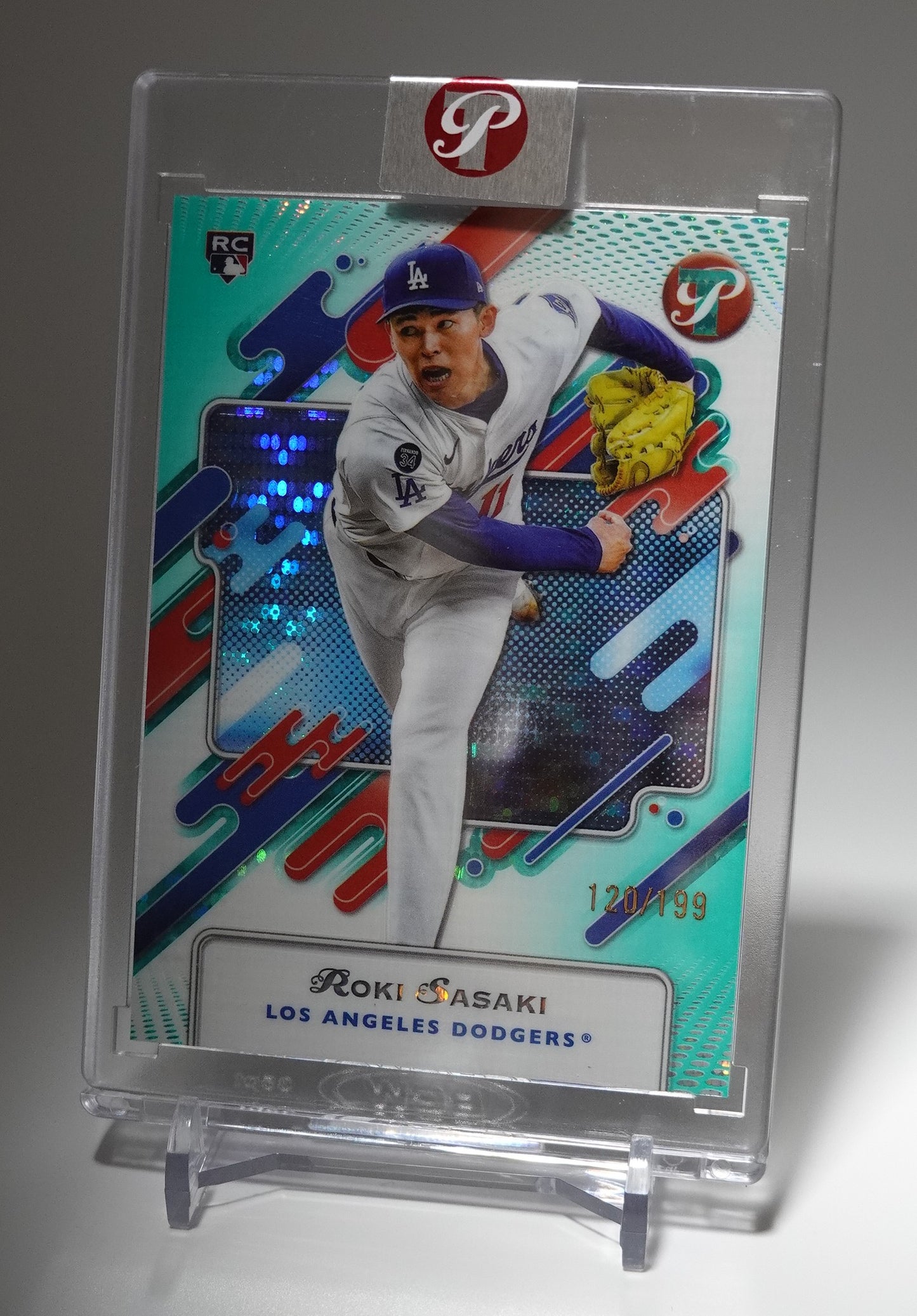 佐々木朗希 ルーキーカード 199枚限定 “Factory Encased” Pristine Aqua Refractor 2025 Topps Pristine #100 Roki Sasaki RC #'d/199