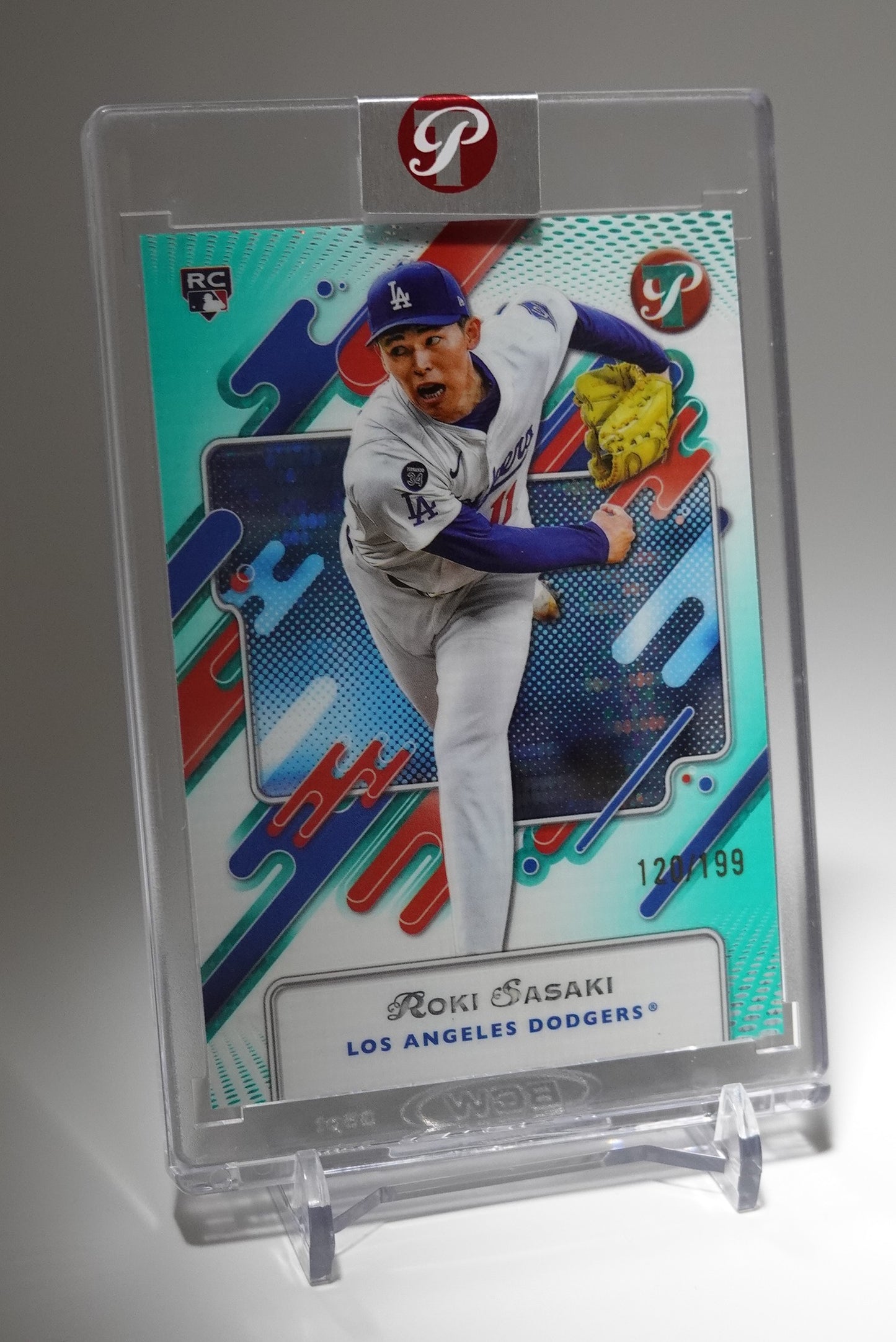 佐々木朗希 ルーキーカード 199枚限定 “Factory Encased” Pristine Aqua Refractor 2025 Topps Pristine #100 Roki Sasaki RC #'d/199