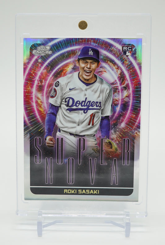 【SSP/ ケースヒット】佐々木朗希 ルーキーカード 2025 Topps Chrome Cosmic Supernova Insert #S-17 美品 リフラクター調