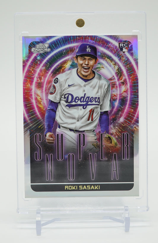 【SSP/ ケースヒット】佐々木朗希 ルーキーカード 2025 Topps Chrome Cosmic Supernova Insert #S-17 美品 リフラクター調