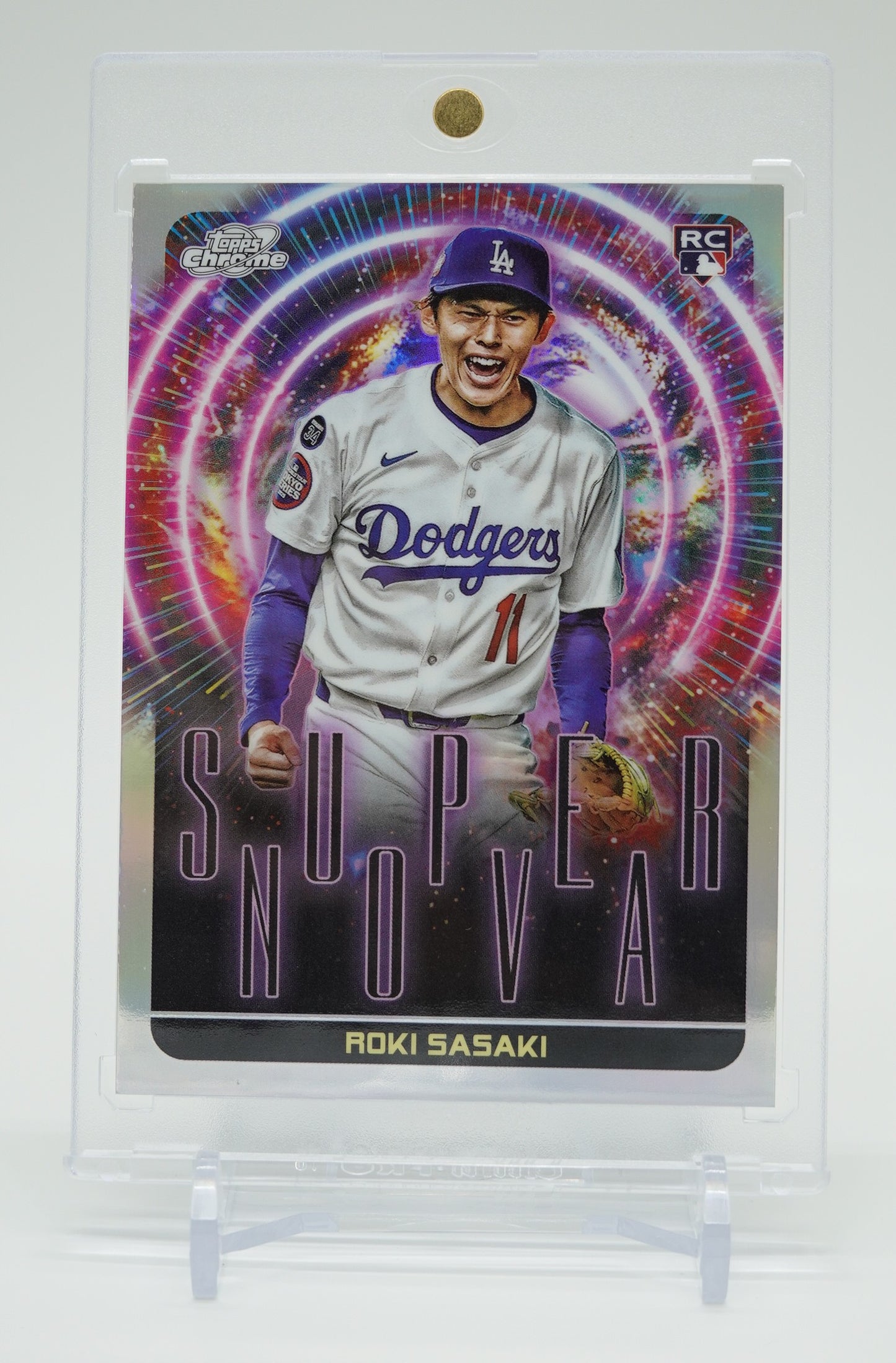 【SSP/ ケースヒット】佐々木朗希 ルーキーカード 2025 Topps Chrome Cosmic Supernova Insert #S-17 美品 リフラクター調