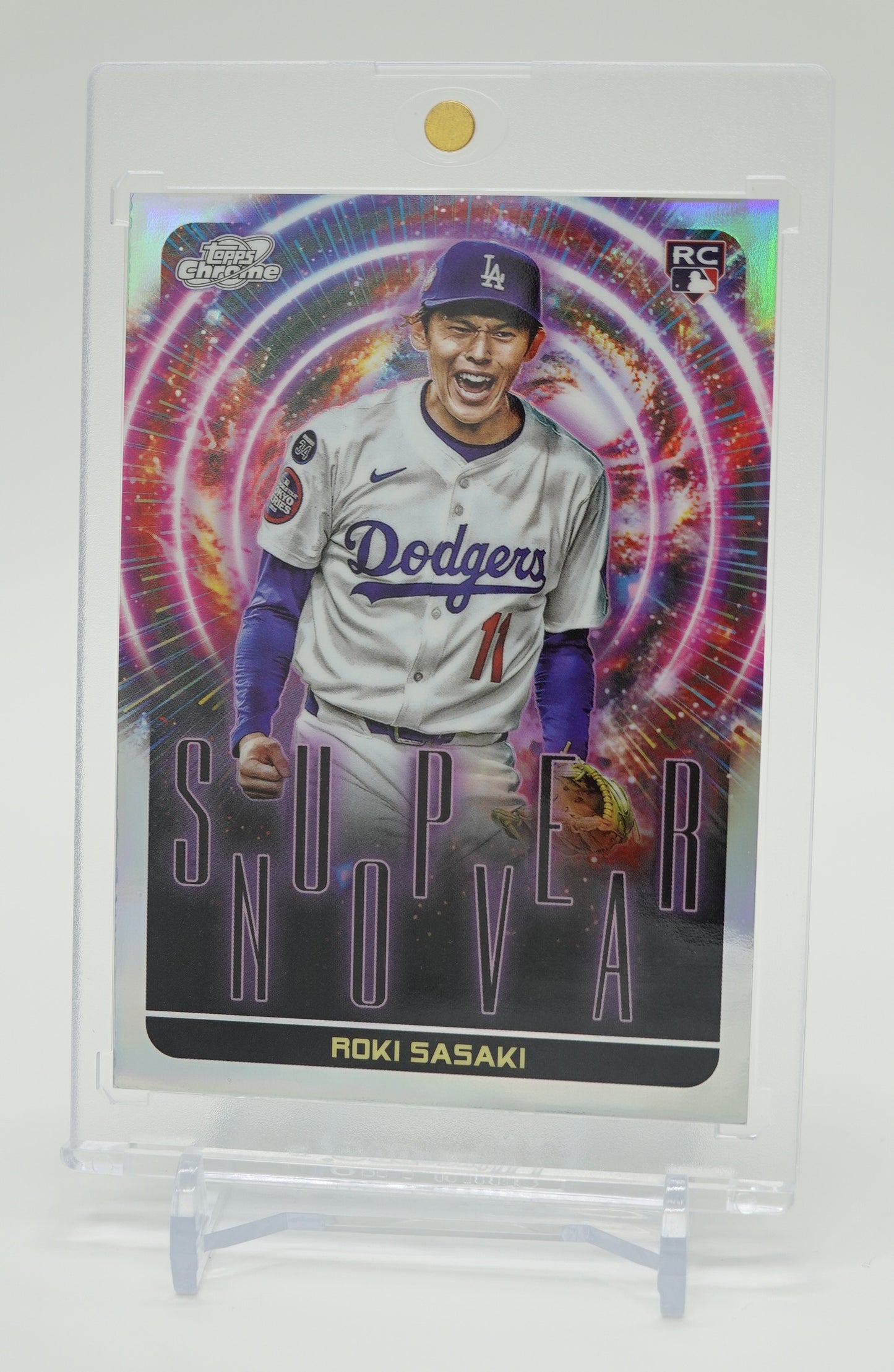 【SSP/ ケースヒット】佐々木朗希 ルーキーカード 2025 Topps Chrome Cosmic Supernova Insert #S-17 美品 リフラクター調