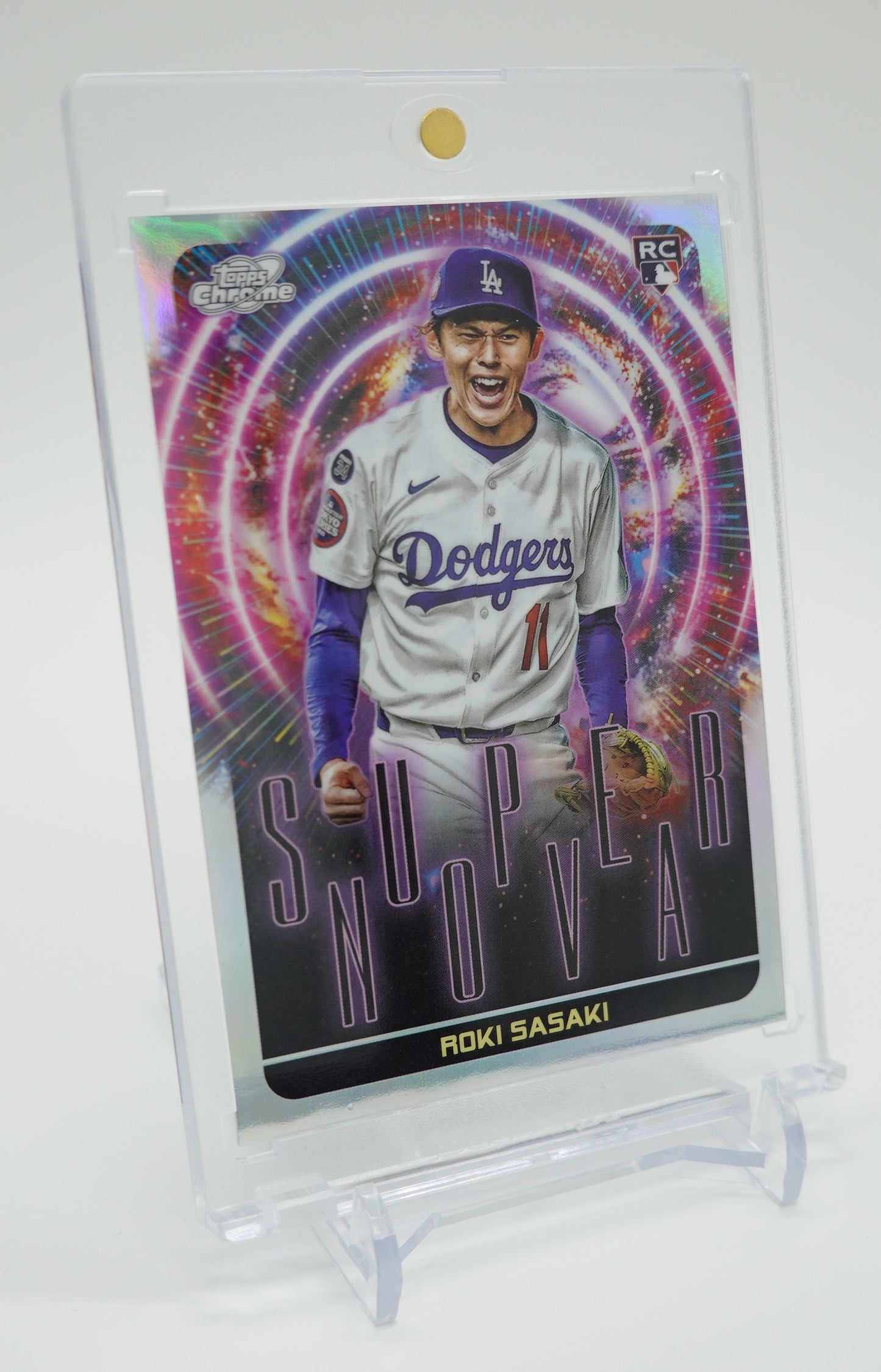 【SSP/ ケースヒット】佐々木朗希 ルーキーカード 2025 Topps Chrome Cosmic Supernova Insert #S-17 美品 リフラクター調