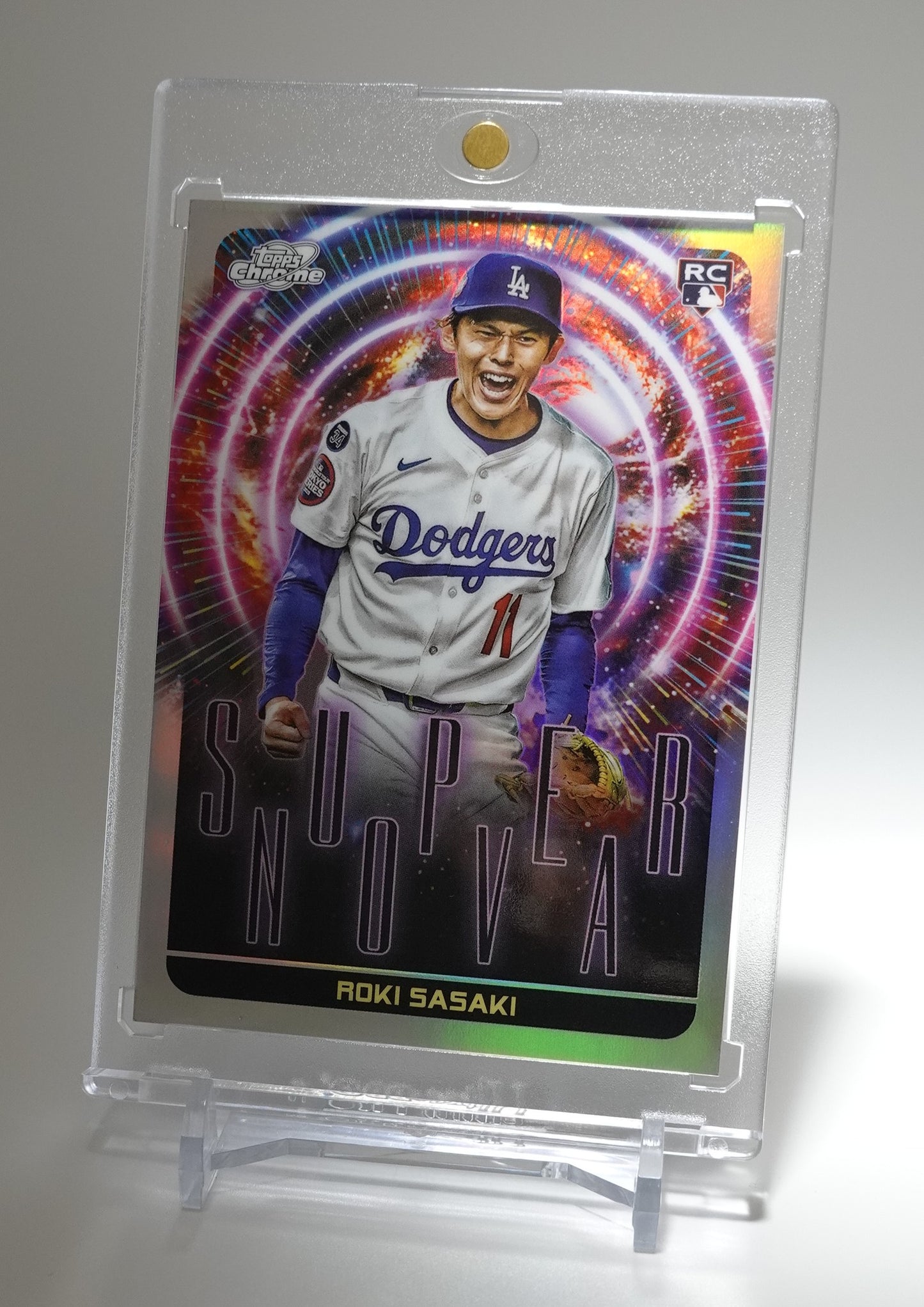 【SSP/ ケースヒット】佐々木朗希 ルーキーカード 2025 Topps Chrome Cosmic Supernova Insert #S-17 美品 リフラクター調