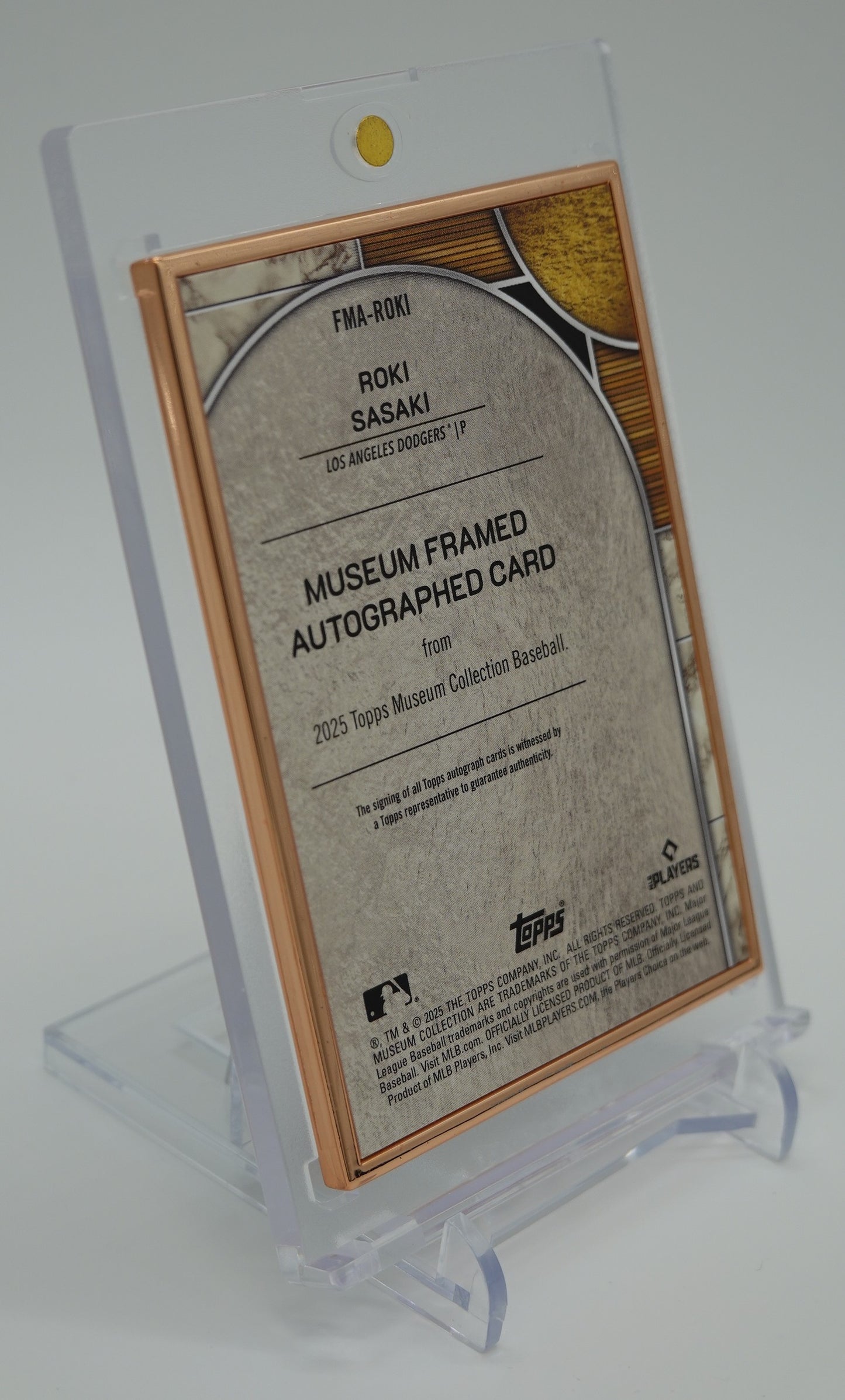 【世界35枚限定】佐々木朗希 直筆サイン入りルーキーカード Bronze Frame パラレル 2025 Topps Museum Collection Museum Framed Autographed Card #FMA-ROKI Roki Sasaki AUTO RC #'d/35