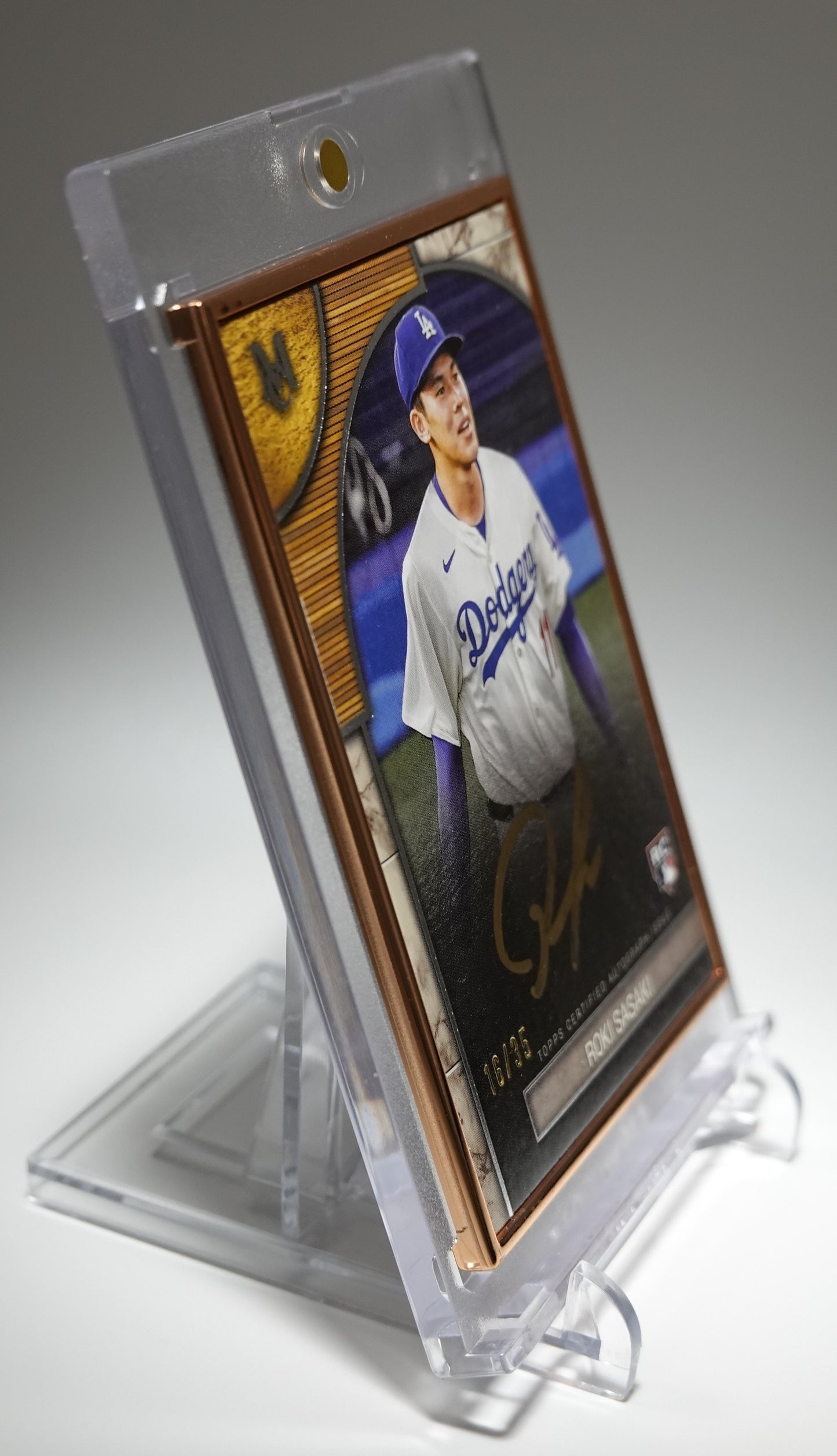 【世界35枚限定】佐々木朗希 直筆サイン入りルーキーカード Bronze Frame パラレル 2025 Topps Museum Collection Museum Framed Autographed Card #FMA-ROKI Roki Sasaki AUTO RC #'d/35