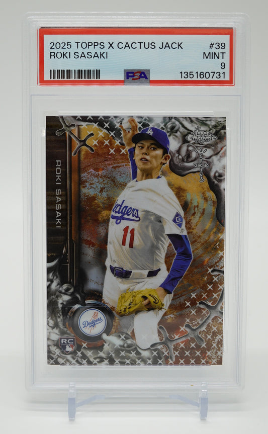 Fanatics Fest NYC限定 佐々木朗希 ルーキーカード【PSA 9 MINT】2025 Topps Chrome × Cactus Jack #39 Roki Sasaki RC