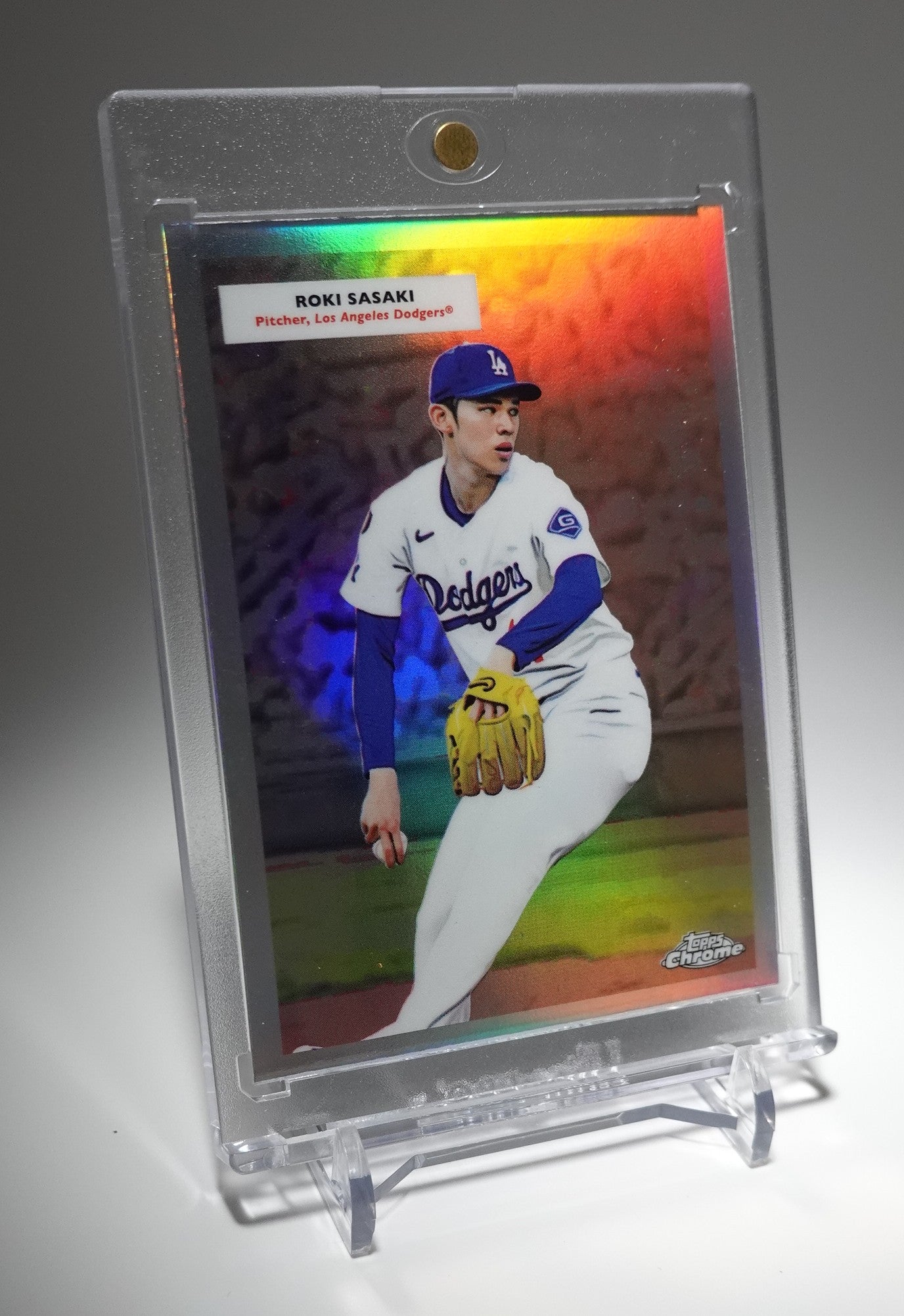 佐々木朗希 ルーキーカード / 山本由伸 裏面RCロゴ表記エラー リフラクター仕様 2025 Topps Chrome Platinum  Anniversary 1955 Topps Doubleheaders Refractor #55DH-9  Roki Sasaki / Yoshinobu Yamamoto, Los Angeles Dodgers
