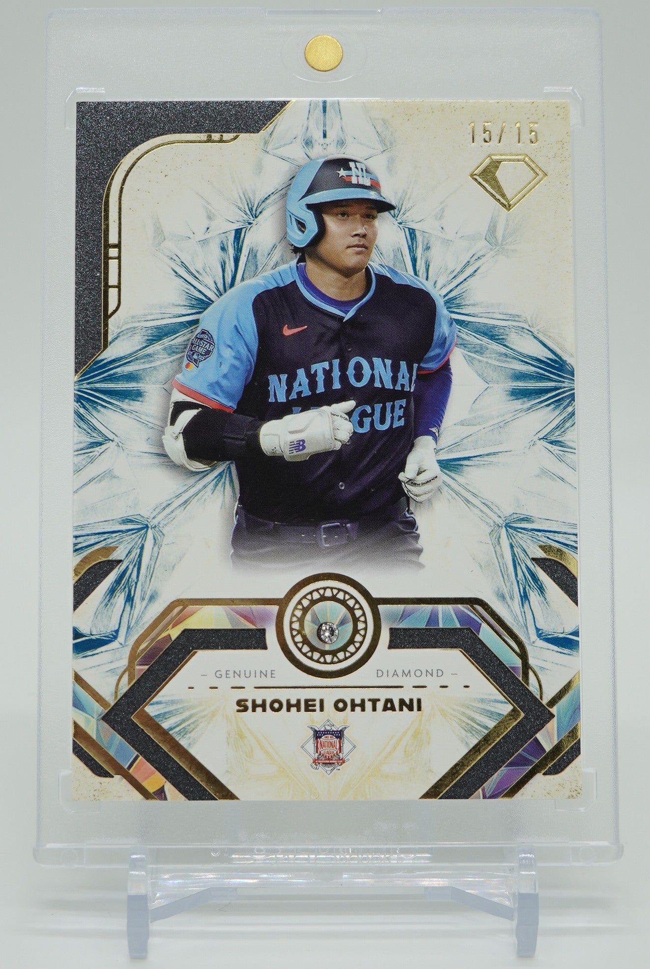 大谷翔平 本物ダイヤモンド入りカード 15枚限定 ラストナンバーシリアル 2025 Topps Diamond Icons Genuine Diamond Card #78 Shohei Ohtani #'d 15/15