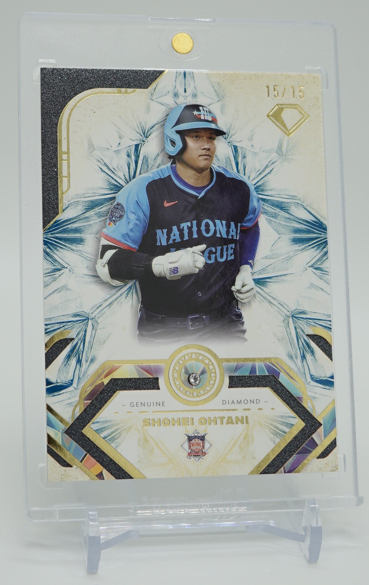 大谷翔平 本物ダイヤモンド入りカード 15枚限定 ラストナンバーシリアル 2025 Topps Diamond Icons Genuine Diamond Card #78 Shohei Ohtani #'d 15/15