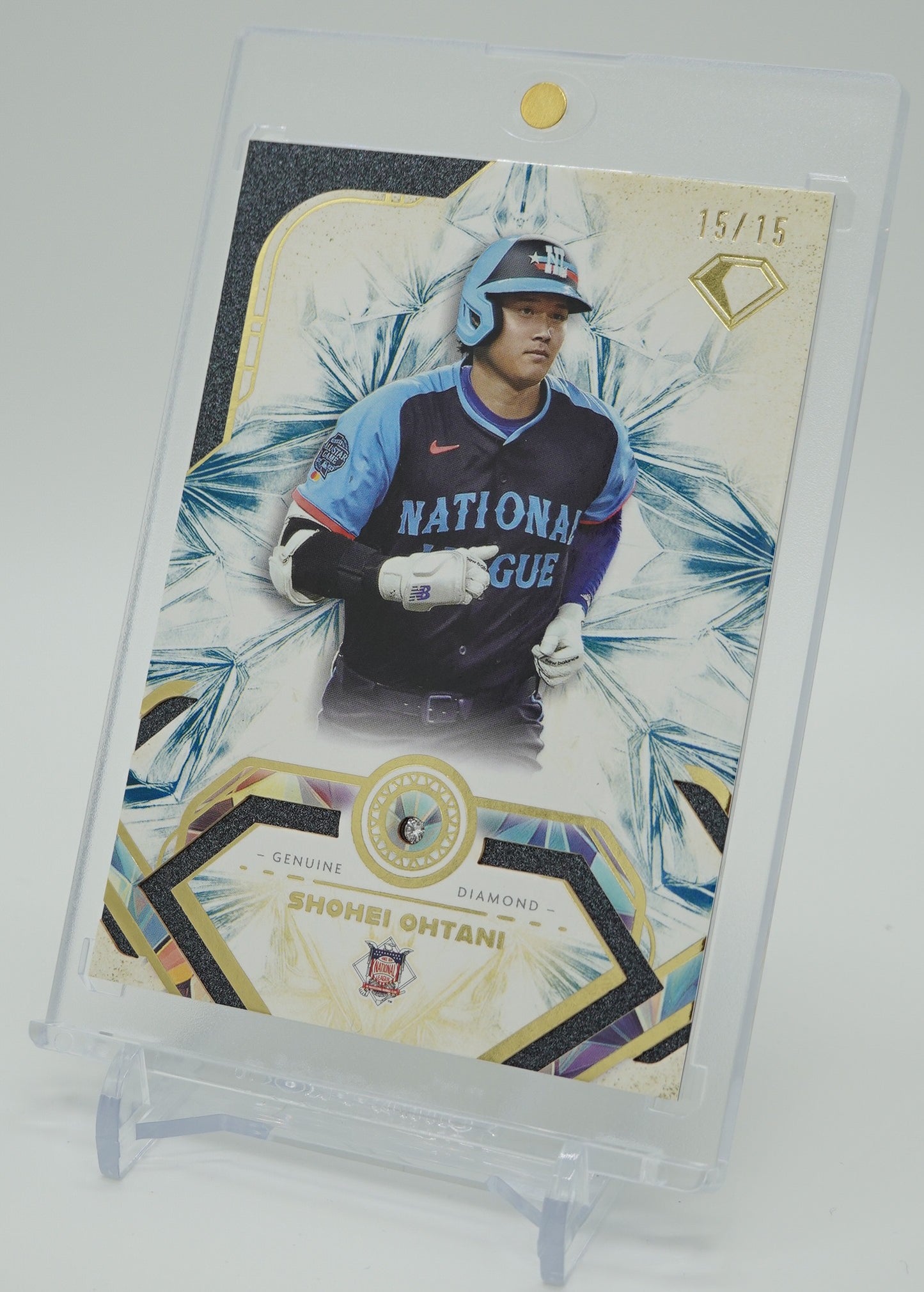 大谷翔平 本物ダイヤモンド入りカード 15枚限定 ラストナンバーシリアル 2025 Topps Diamond Icons Genuine Diamond Card #78 Shohei Ohtani #'d 15/15