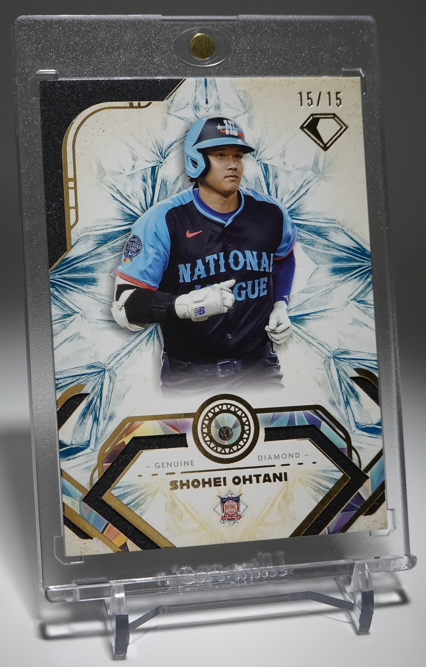 大谷翔平 本物ダイヤモンド入りカード 15枚限定 ラストナンバーシリアル 2025 Topps Diamond Icons Genuine Diamond Card #78 Shohei Ohtani #'d 15/15