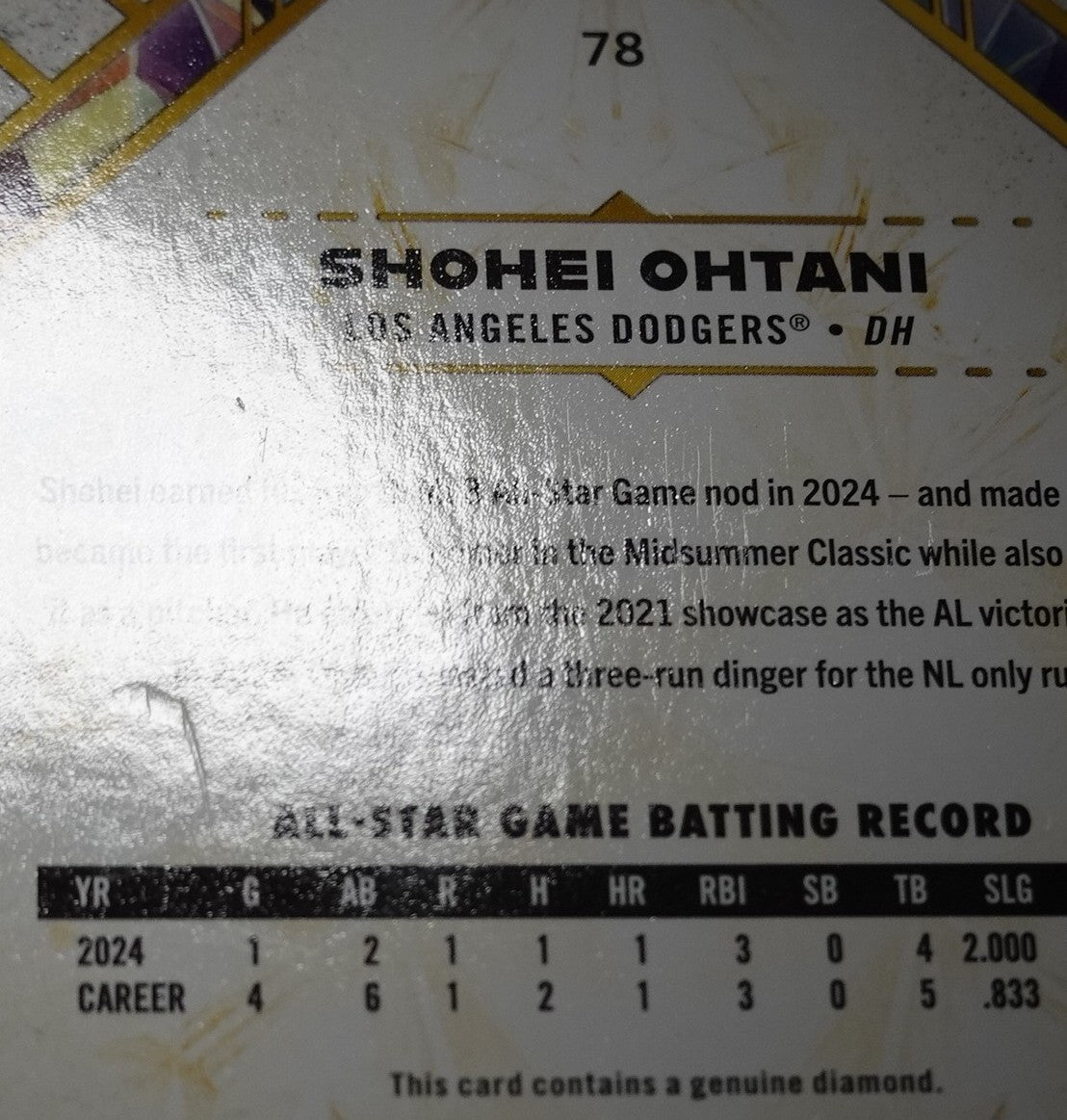 大谷翔平 本物ダイヤモンド入りカード 15枚限定 ラストナンバー