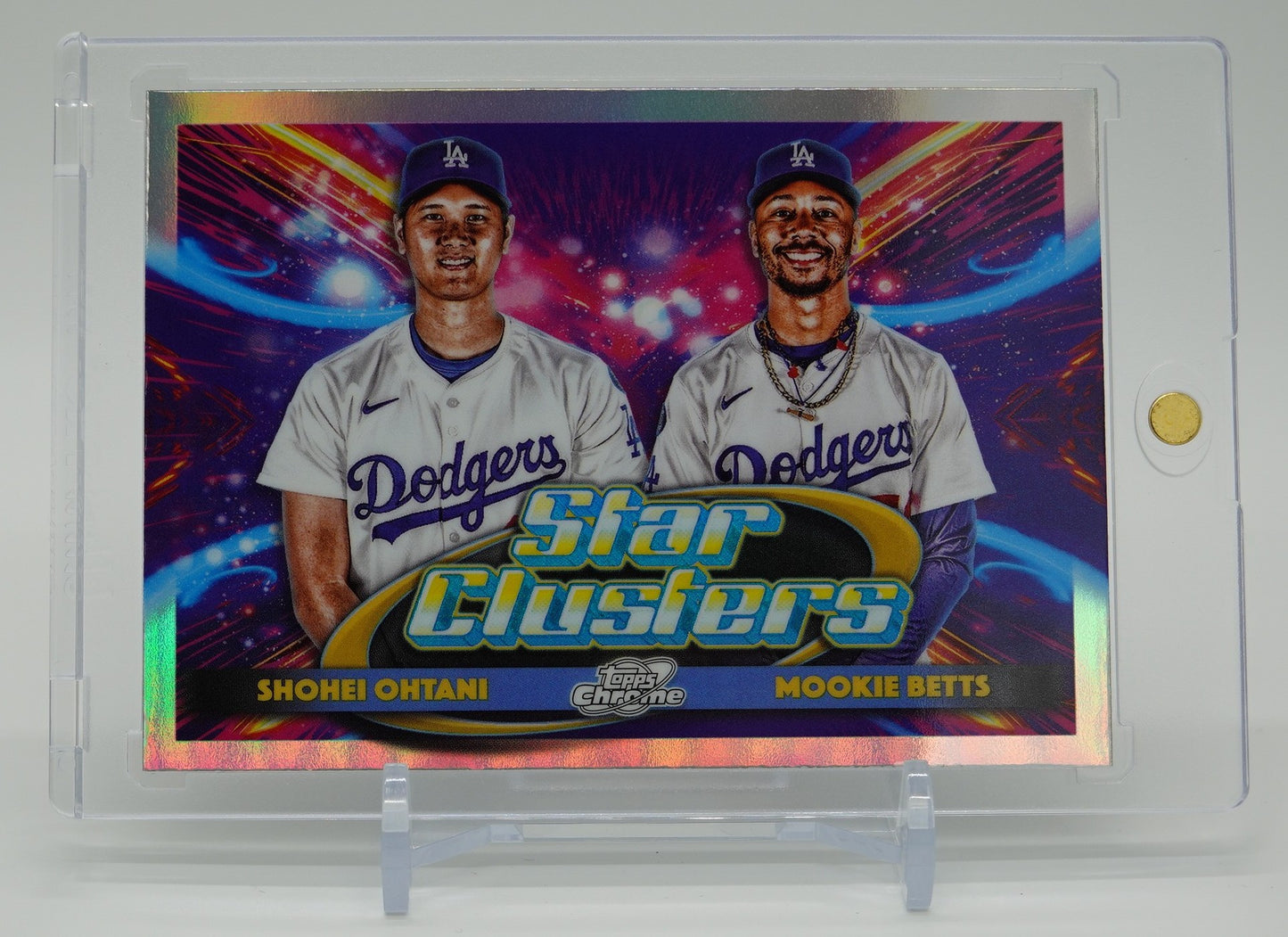 大谷翔平 / ムーキー・ベッツ Dual Star Clusters インサート 2025 Topps Cosmic Chrome Baseball Dual Star Clusters #DSC-4 Shohei Ohtani / Mookie Betts