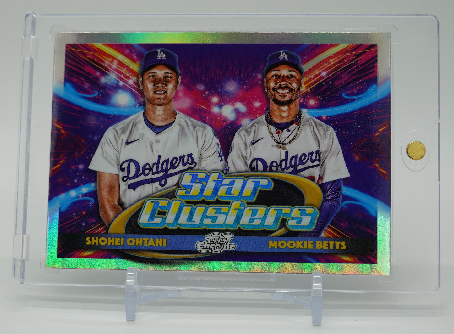 大谷翔平 / ムーキー・ベッツ Dual Star Clusters インサート 2025 Topps Cosmic Chrome Baseball Dual Star Clusters #DSC-4 Shohei Ohtani / Mookie Betts