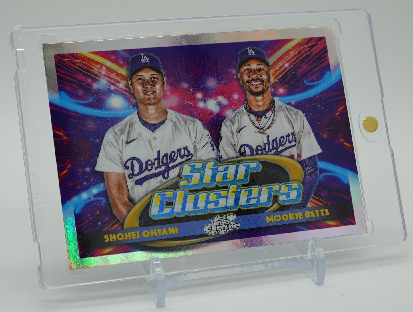 大谷翔平 / ムーキー・ベッツ Dual Star Clusters インサート 2025 Topps Cosmic Chrome Baseball Dual Star Clusters #DSC-4 Shohei Ohtani / Mookie Betts