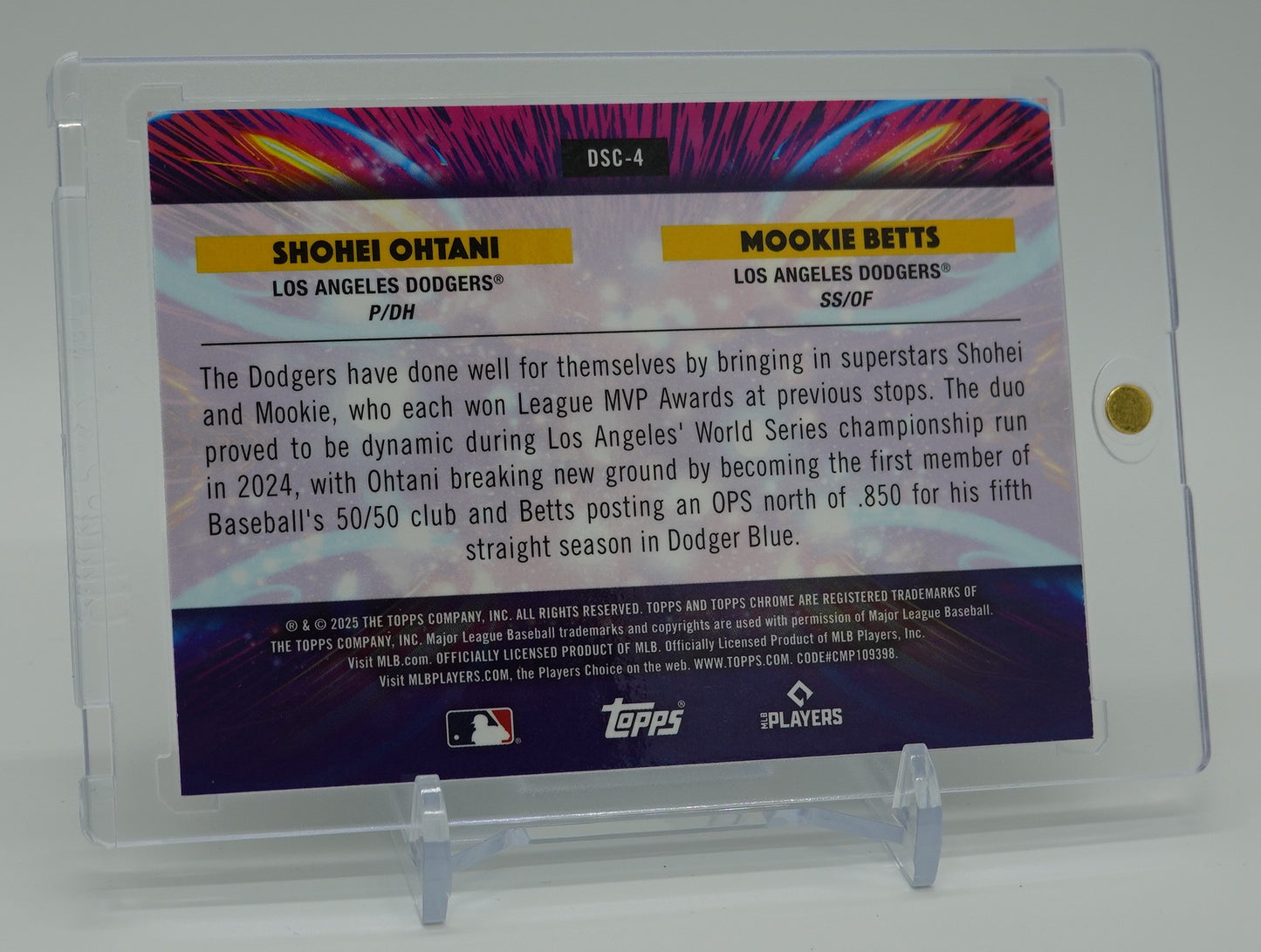 大谷翔平 / ムーキー・ベッツ Dual Star Clusters インサート 2025 Topps Cosmic Chrome Baseball Dual Star Clusters #DSC-4 Shohei Ohtani / Mookie Betts