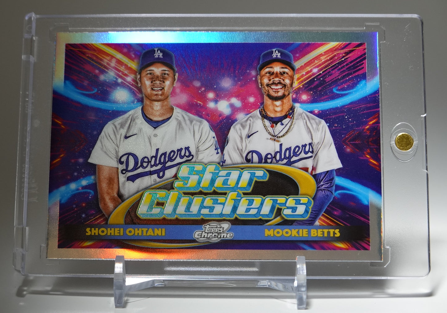 大谷翔平 / ムーキー・ベッツ Dual Star Clusters インサート 2025 Topps Cosmic Chrome Baseball Dual Star Clusters #DSC-4 Shohei Ohtani / Mookie Betts
