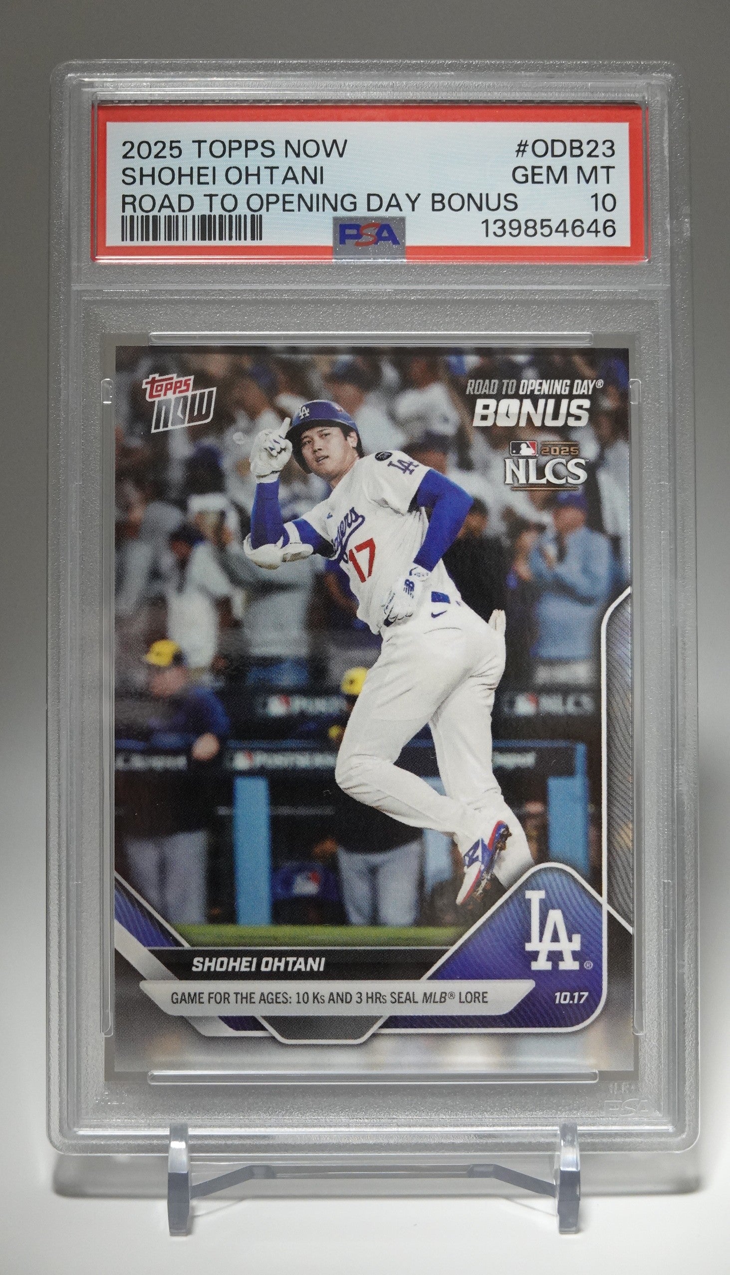 PSA 10 GEM MINT】 大谷翔平 2025 Topps Now ROAD TO OPENING DAY