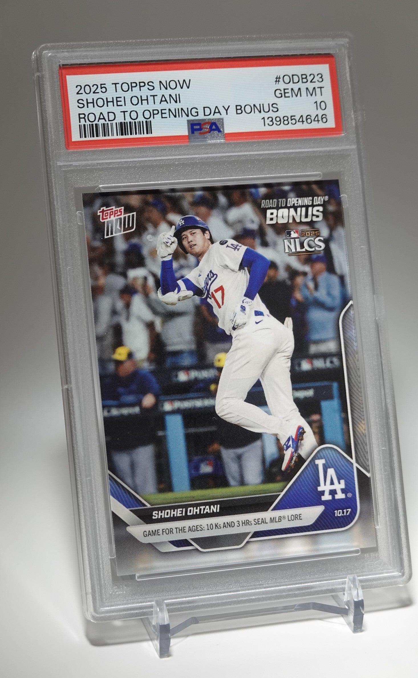 PSA 10 GEM MINT】 大谷翔平 2025 Topps Now ROAD TO OPENING DAY