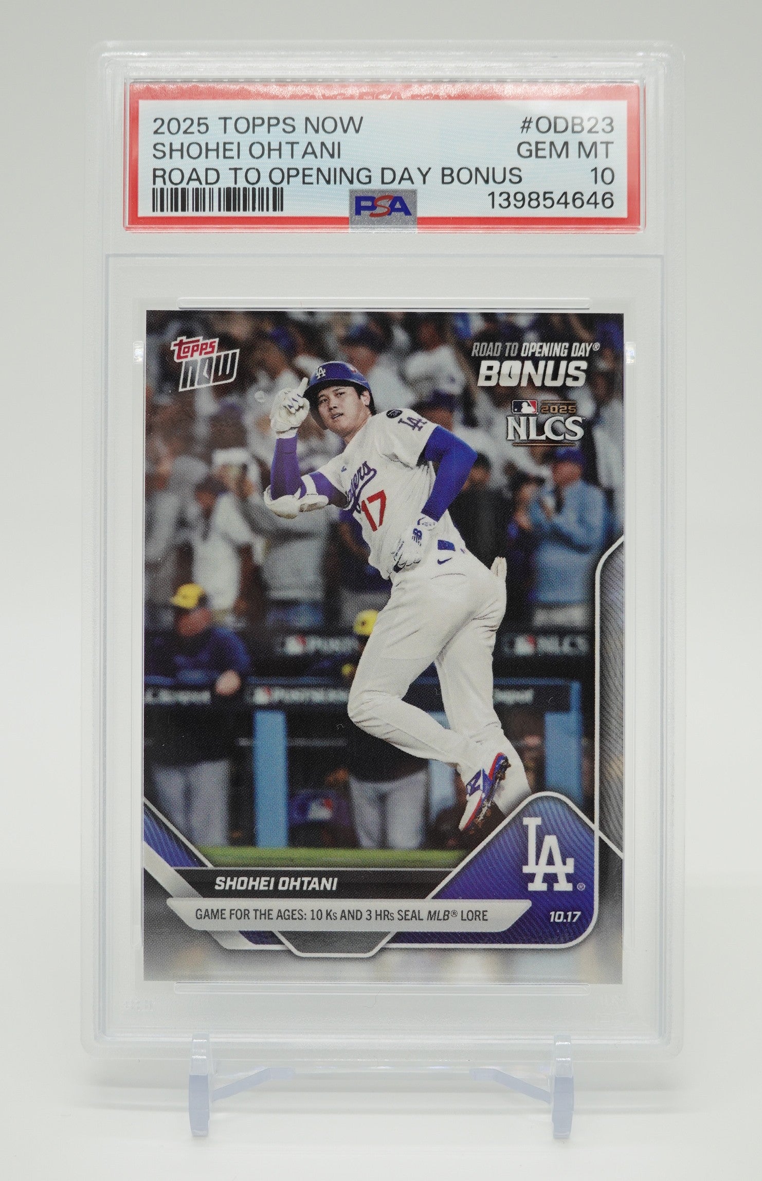 PSA 10 GEM MINT】 大谷翔平 2025 Topps Now ROAD TO OPENING DAY