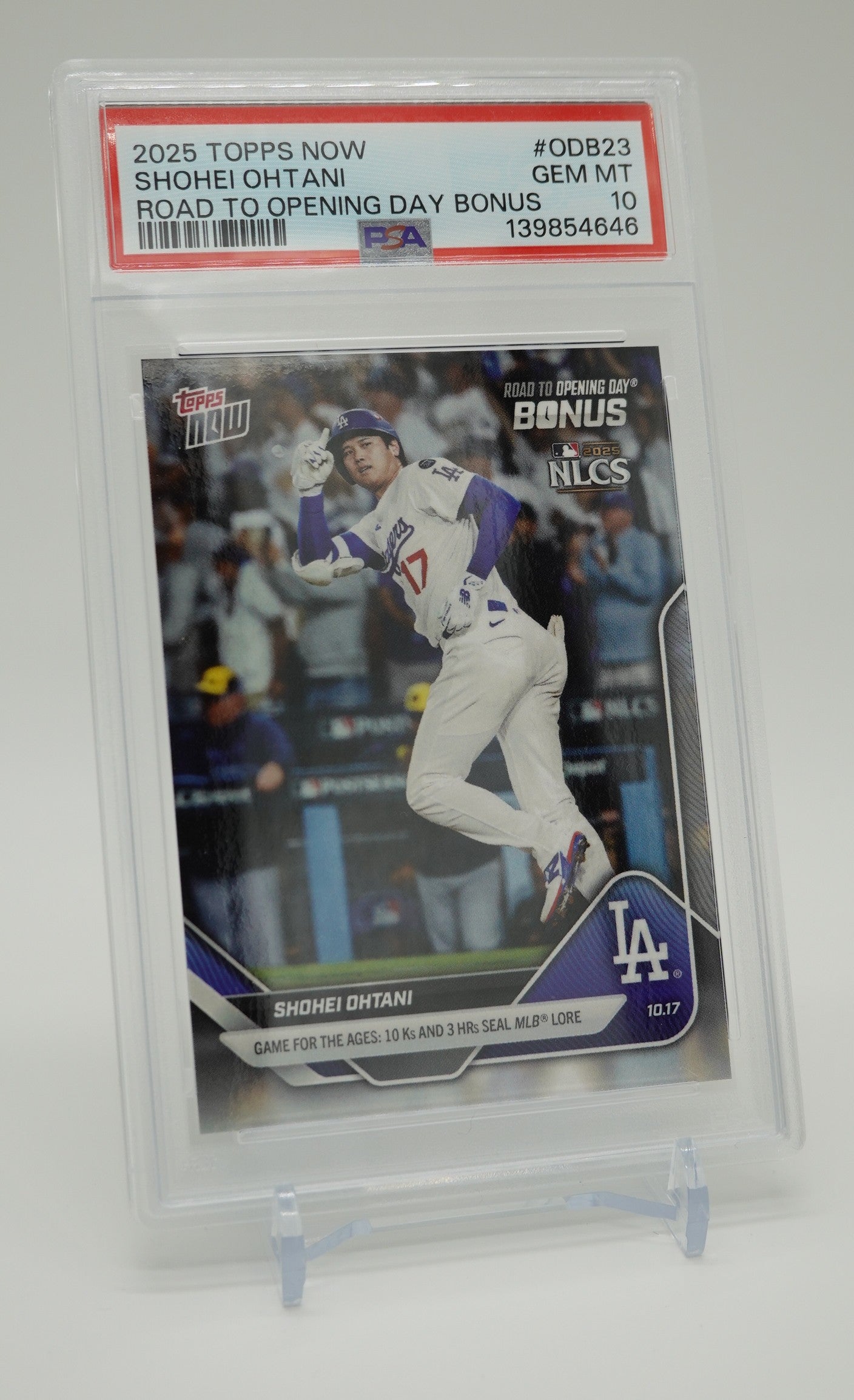 PSA 10 GEM MINT】 大谷翔平 2025 Topps Now ROAD TO OPENING DAY