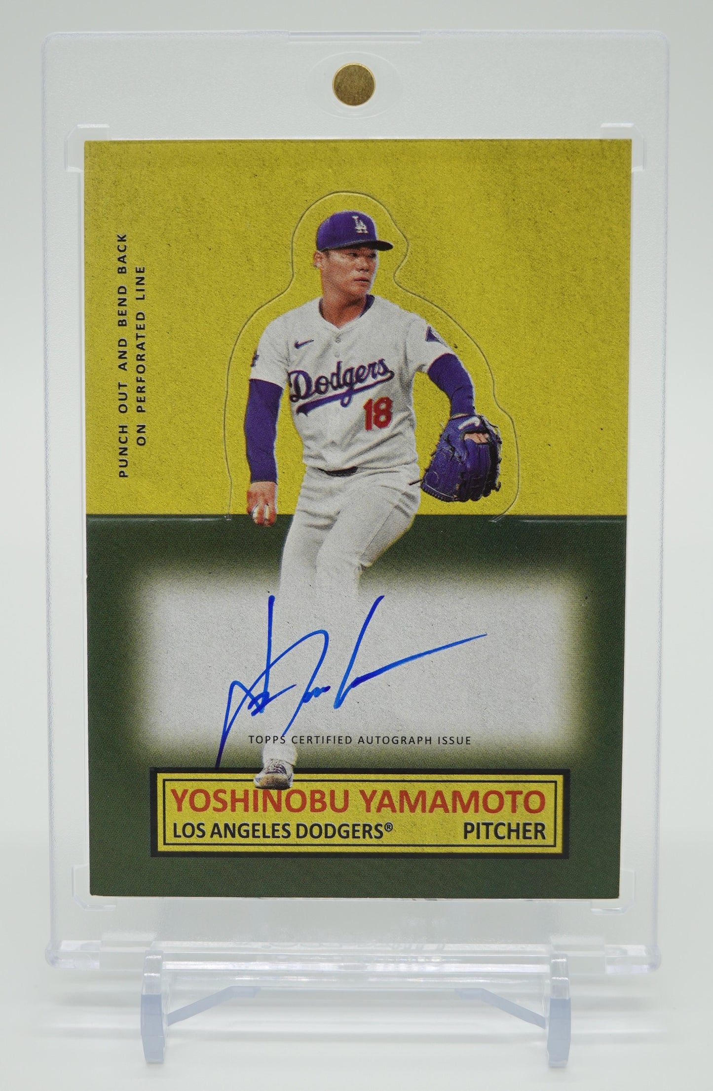 山本由伸 On-Card オート 1964 Stand-Up インサート 2025 Topps Archives Baseball 1964 Stand-Up Insert #64SUA-YY Yoshinobu Yamamoto On-card AUTO