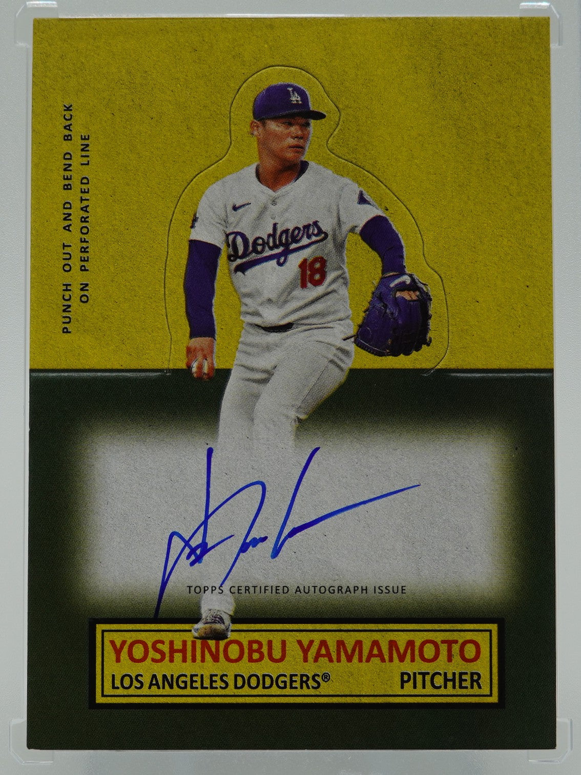 山本由伸 On-Card オート 1964 Stand-Up インサート 2025 Topps Archives Baseball 1964 Stand-Up Insert #64SUA-YY Yoshinobu Yamamoto On-card AUTO
