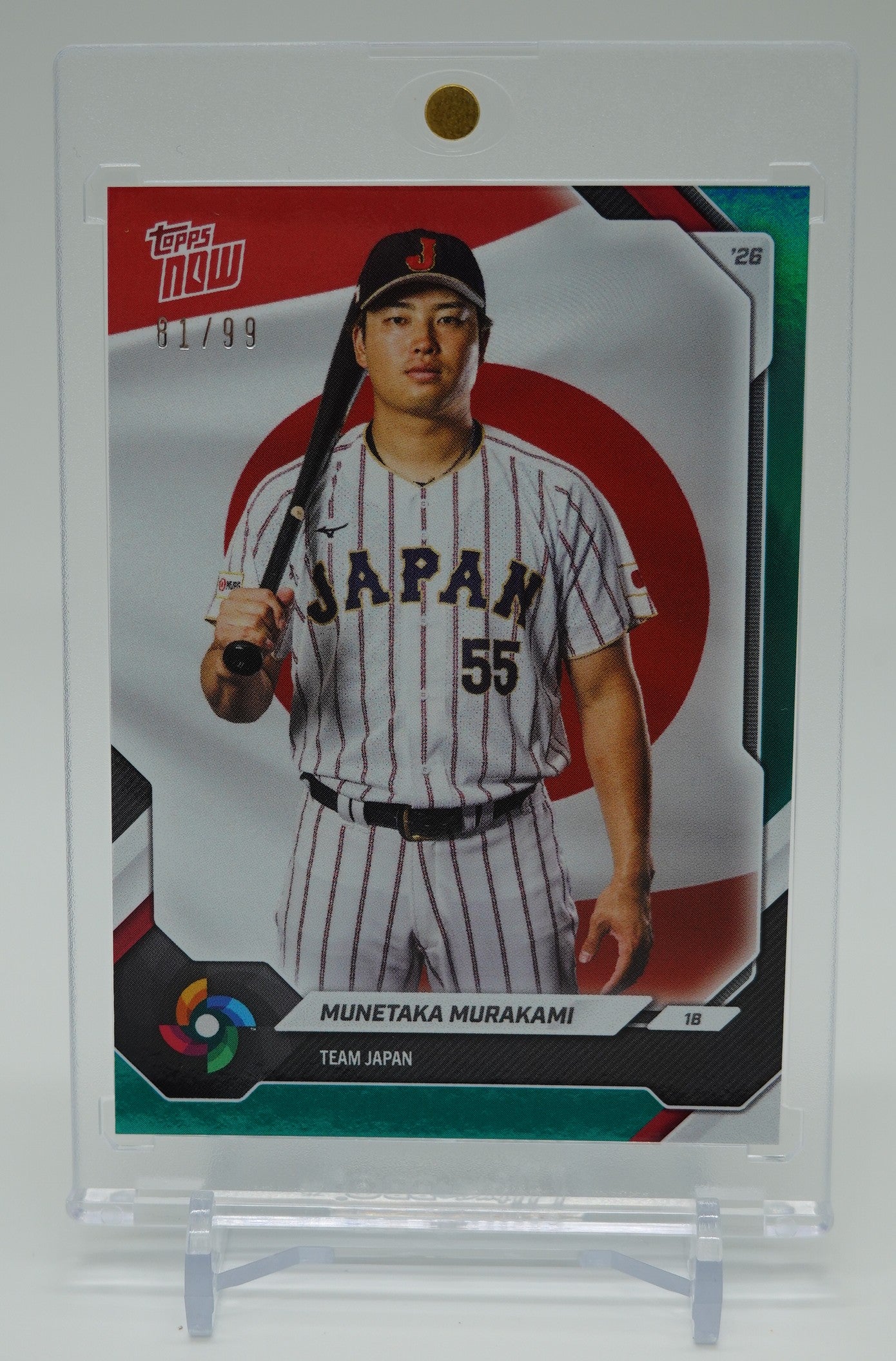 世界99枚限定 侍ジャパン・村上宗隆 2026 Topps Now WBC Team Japan Green Foil Parallel #JP04  Munetaka Murakami #'d/99