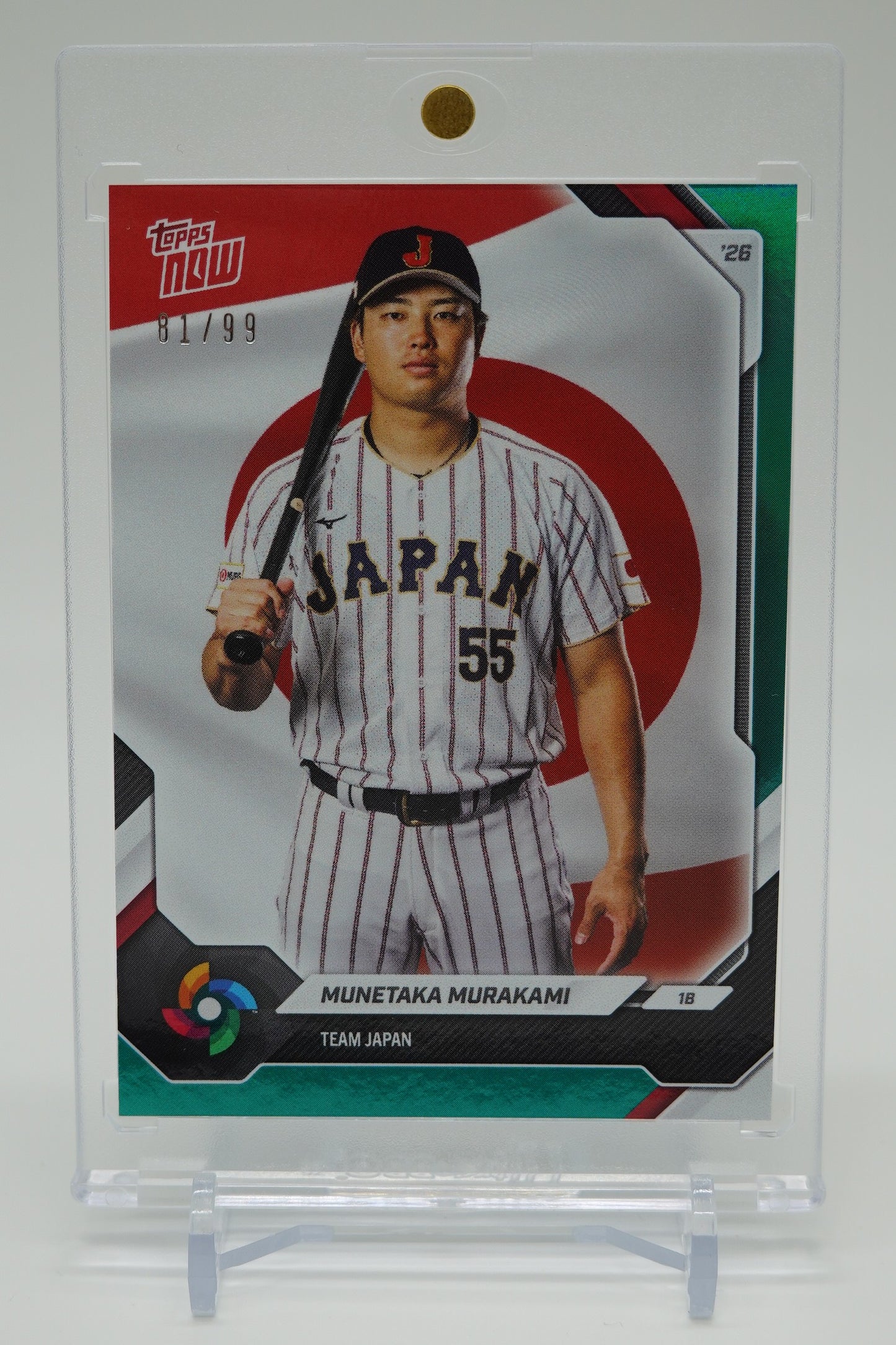 世界99枚限定 侍ジャパン・村上宗隆 2026 Topps Now WBC Team Japan Green Foil Parallel #JP04  Munetaka Murakami #'d/99