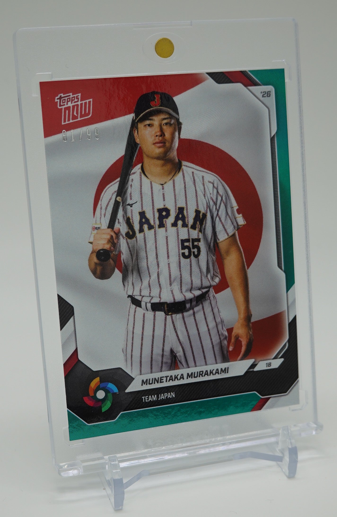 世界99枚限定 侍ジャパン・村上宗隆 2026 Topps Now WBC Team Japan Green Foil Parallel #JP04  Munetaka Murakami #'d/99