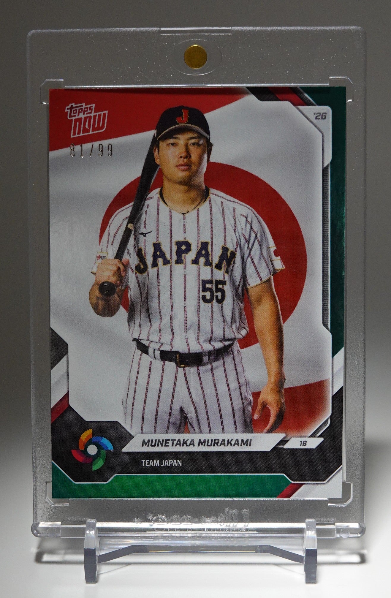 世界99枚限定 侍ジャパン・村上宗隆 2026 Topps Now WBC Team Japan Green Foil Parallel #JP04  Munetaka Murakami #'d/99