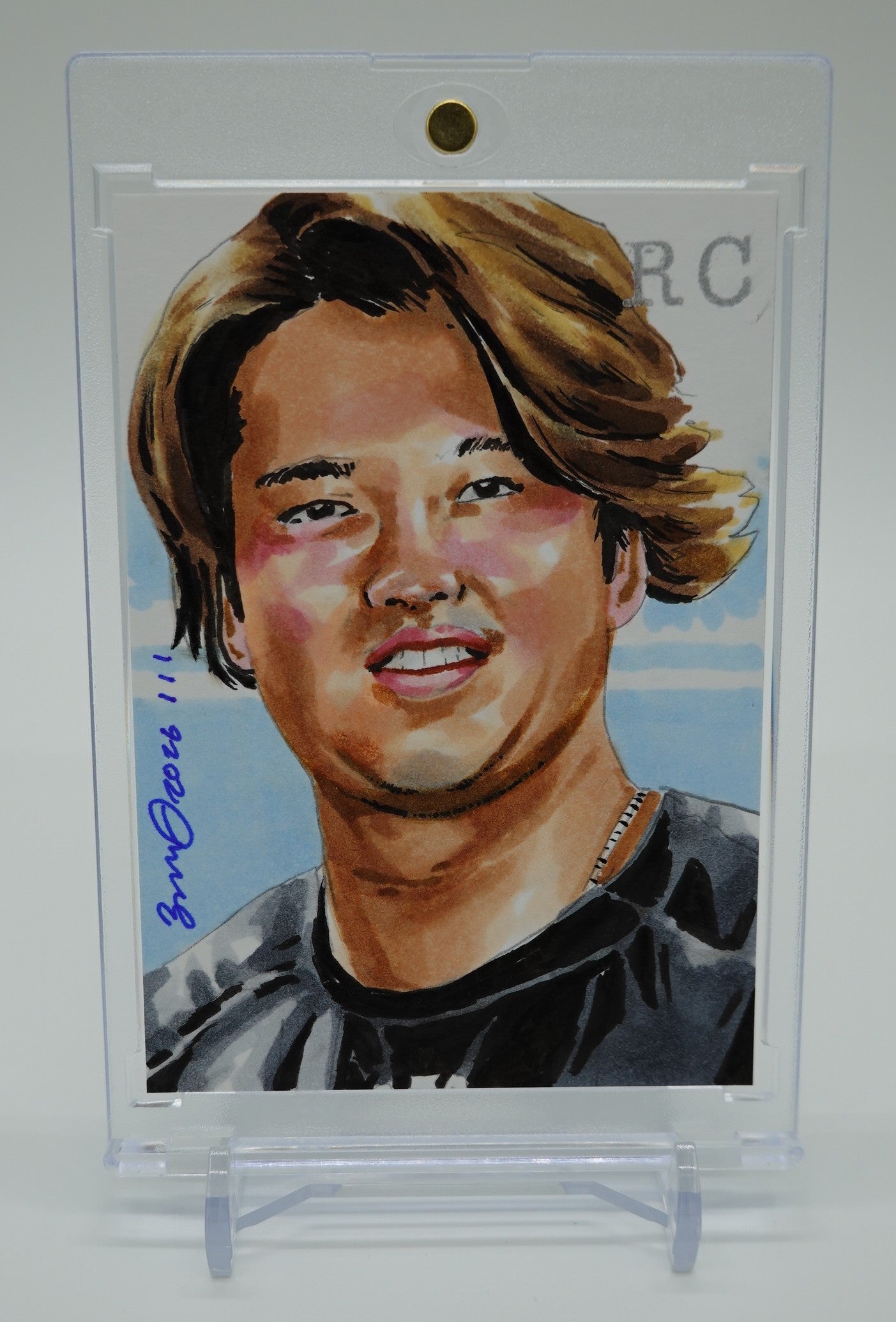 村上宗隆 RC 世界1枚限定 オリジナル手描きスケッチカード 2026 AOJ Hand Drawn Original 1/1 Sketch Card  Munetaka Murakami RC 一点物