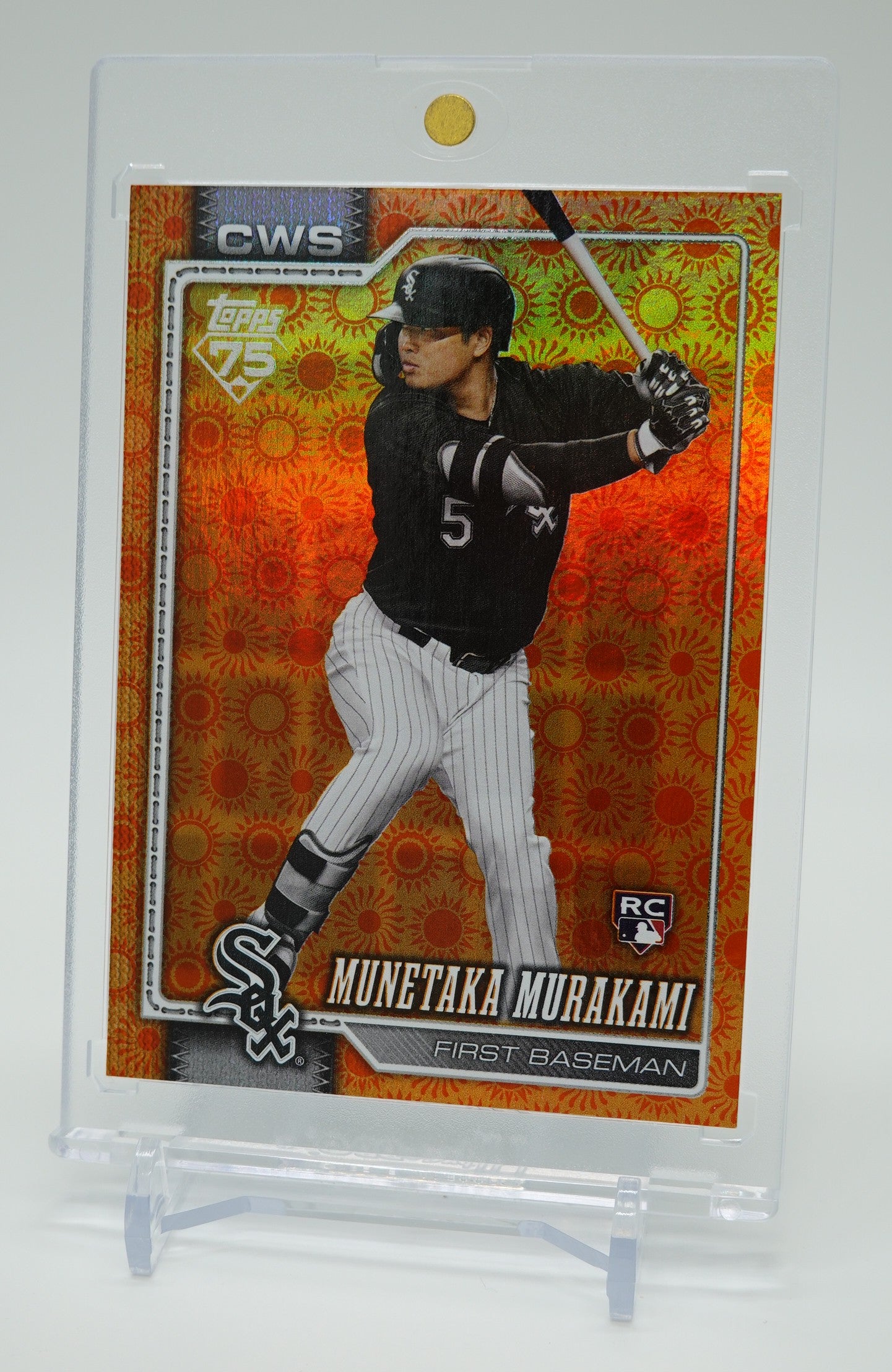 村上宗隆 ルーキーカード Value Box 限定 Orange Holiday Sun Foil パラレル 2026 Topps Series 2 #503 Munetaka Murakami RC