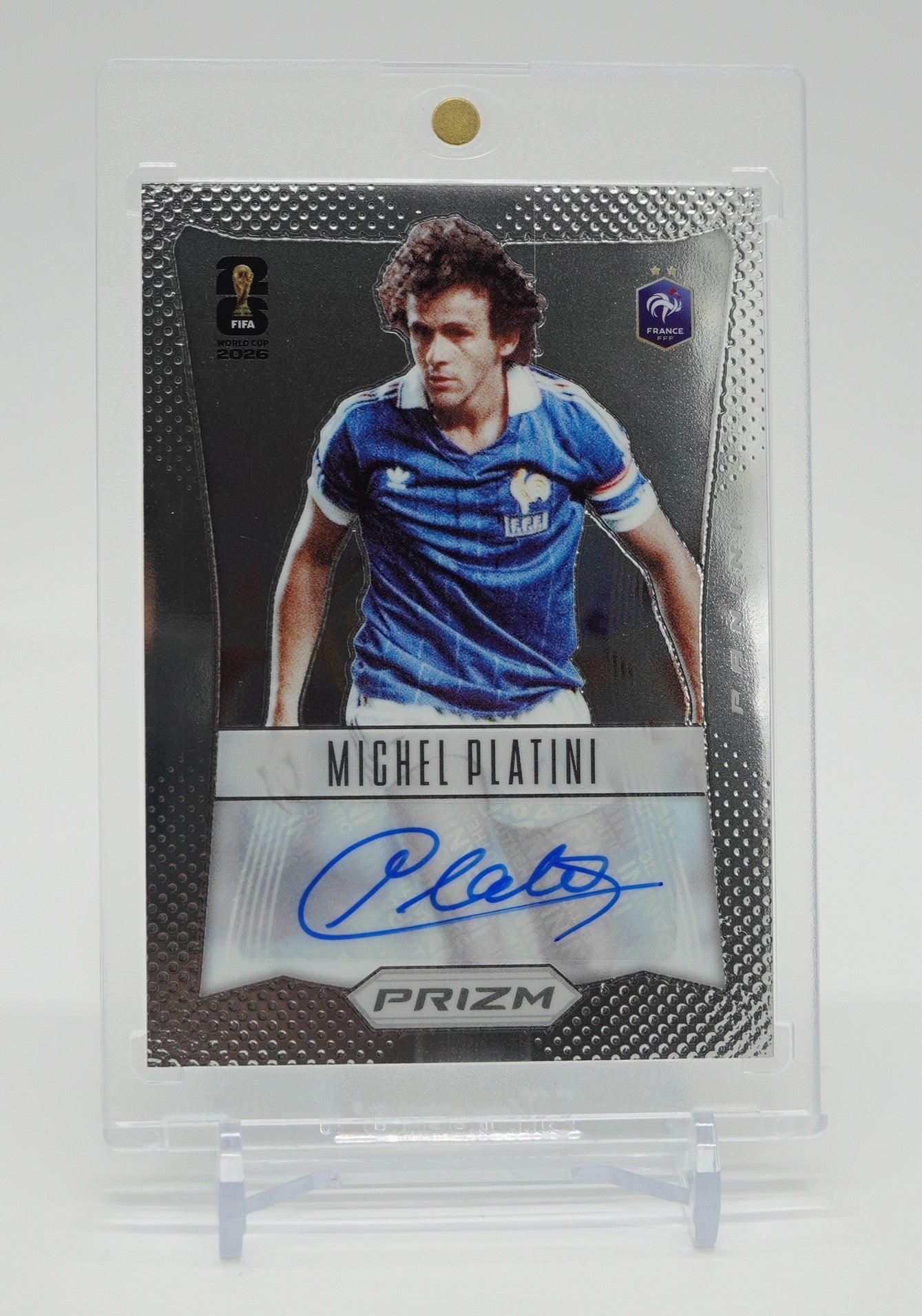 フランス代表 ミシェル・プラティニ  直筆サインカード 2026 Panini Prizm FIFA World Cup #12-MP Michel Platini AUTO