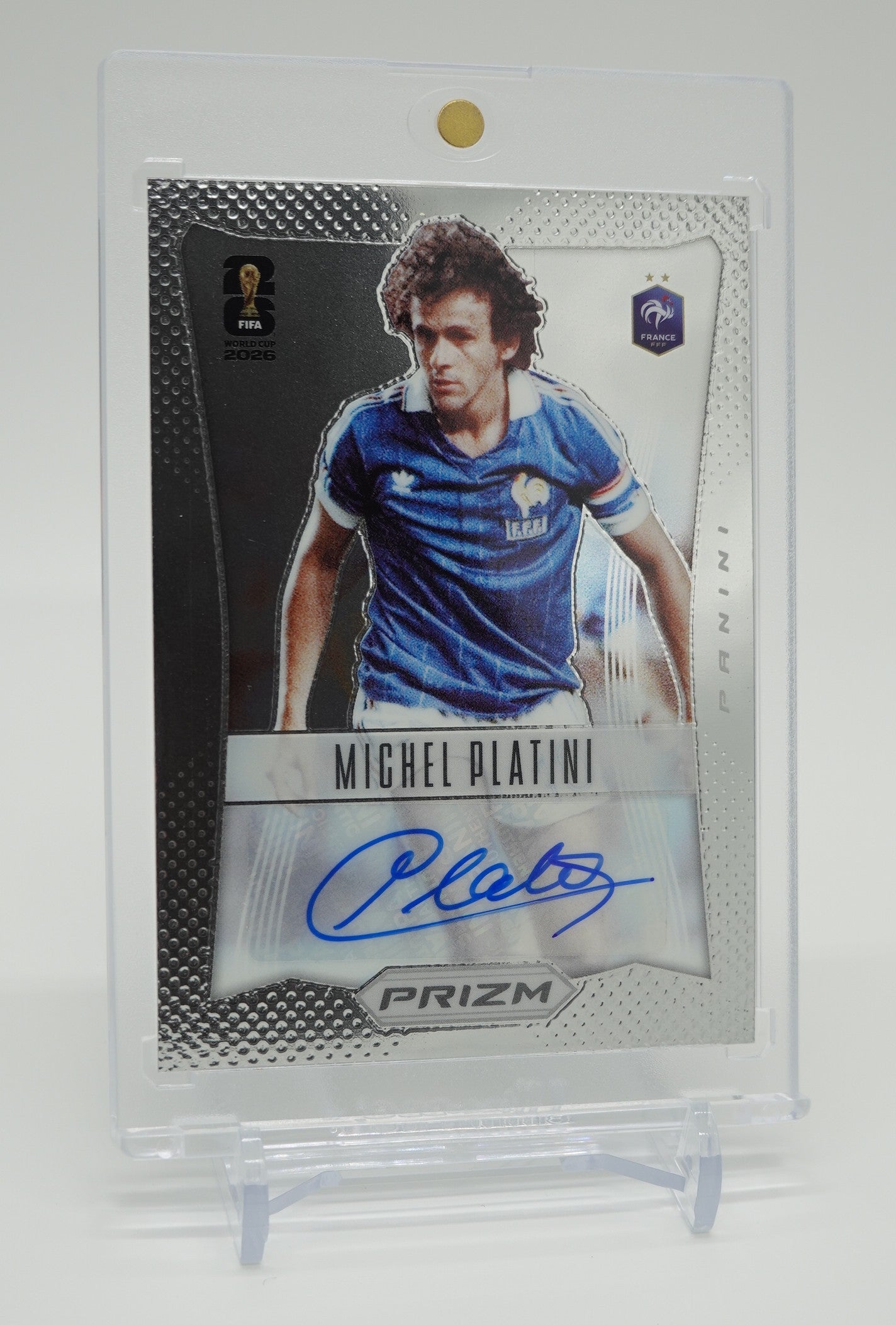 フランス代表 ミシェル・プラティニ  直筆サインカード 2026 Panini Prizm FIFA World Cup #12-MP Michel Platini AUTO